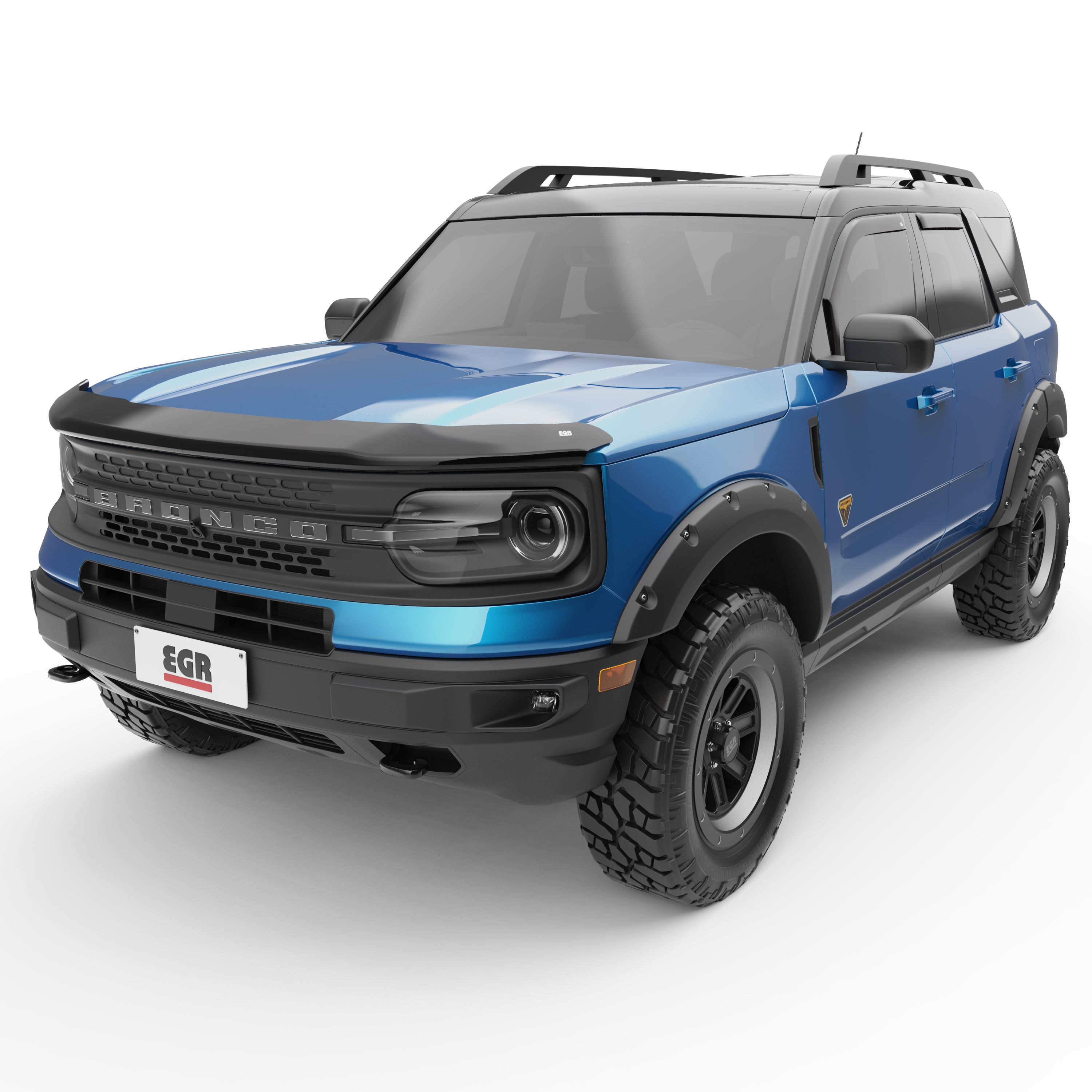 EGR 2021-2024 Ford Bronco Sport Superguard Hood Guard Matte Black Finish 303565