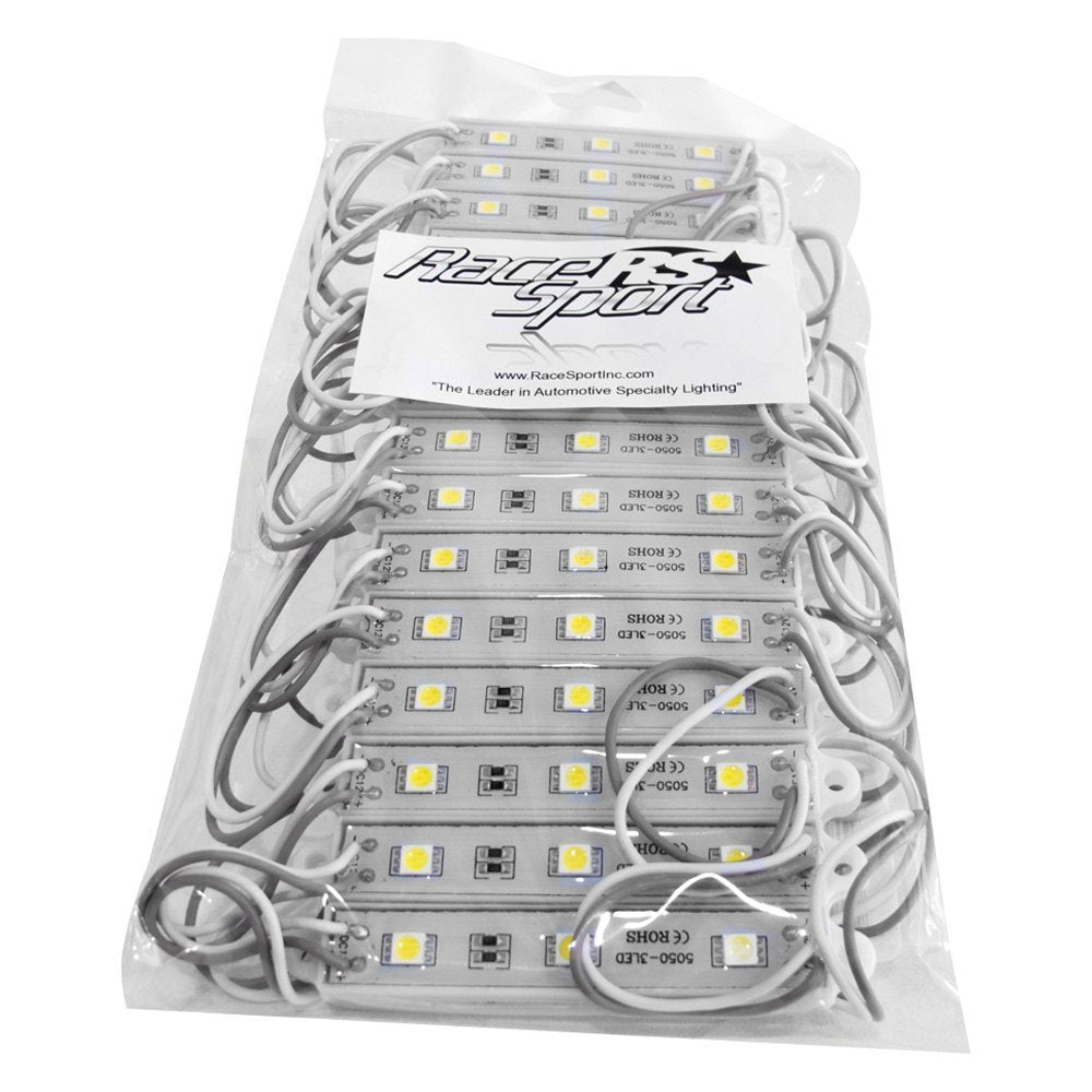 Race Sport 30 Module LED Pod Strip Light Kit White RS-POD5050-15FT-W