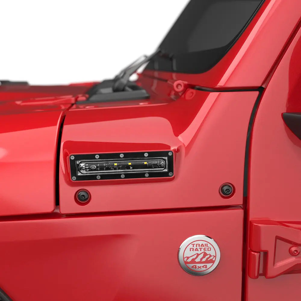 EGR 2018-2024 Jeep Wrangler JL JT VSL Side Led Lights Painted Firecracker Red VSLJP0193