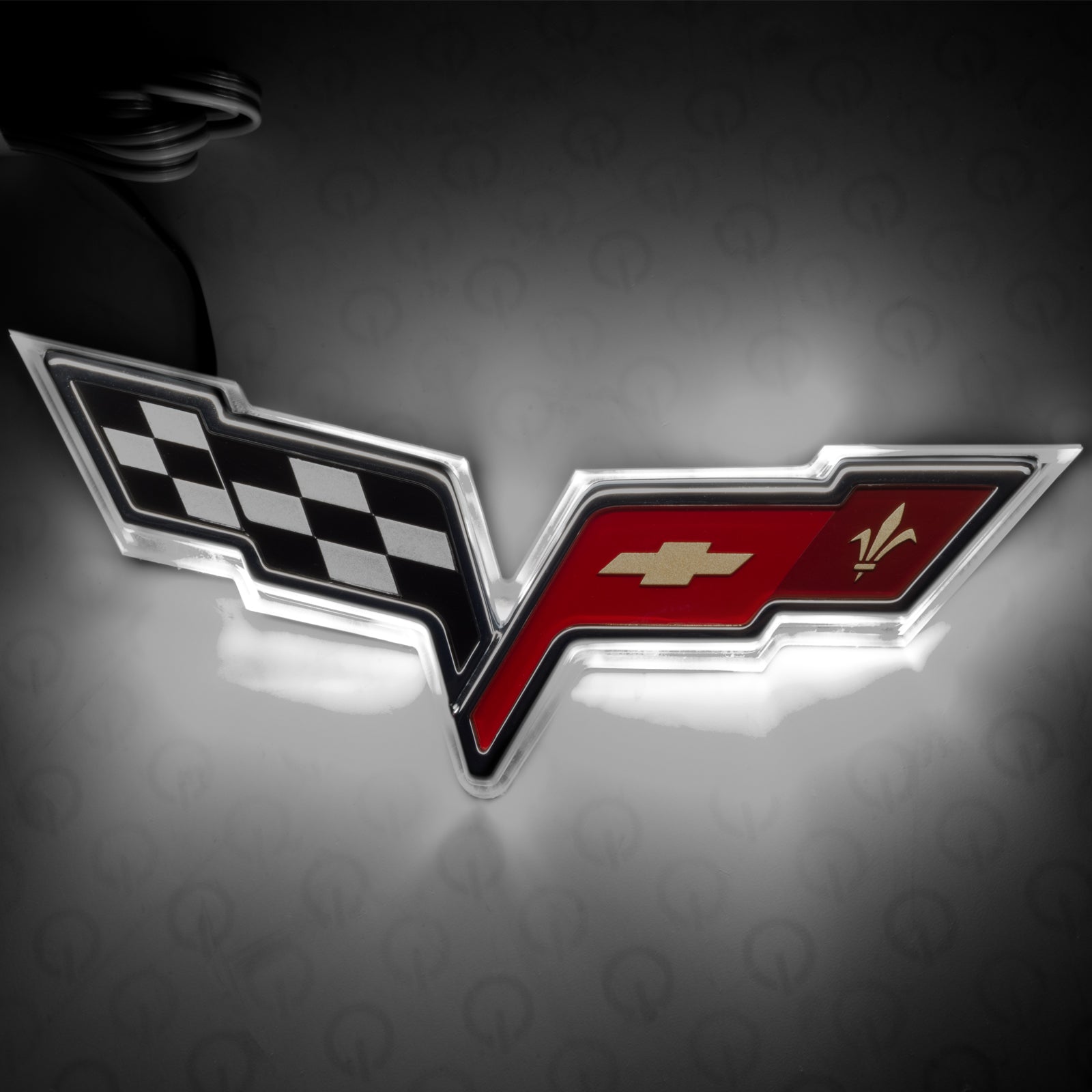 Oracle Lighting 2005-2013 Chevrolet Corvette C6 LED Rear Illuminated Emblem White 3099-001