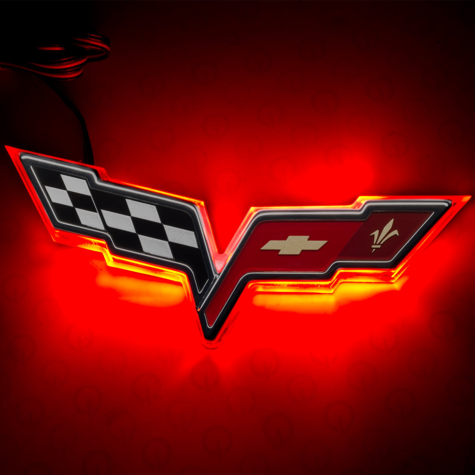Oracle Lighting 2005-2013 Chevrolet Corvette C6 LED Rear Illuminated Emblem Red 3099-003