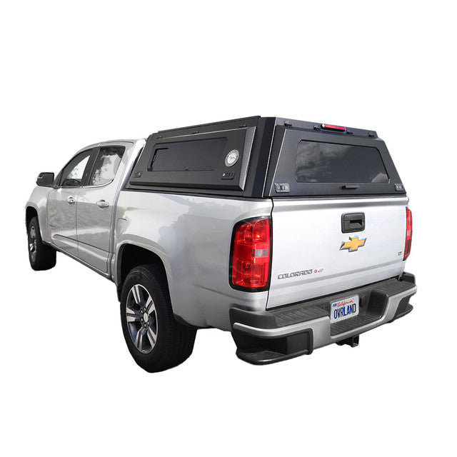 OVS 2015-2022 Chevrolet Colorado GMC Canyon 5' Bed Expedition Pro+ Truck Cap With Full Window Wing Doors and 3rd Brake Light 70200005