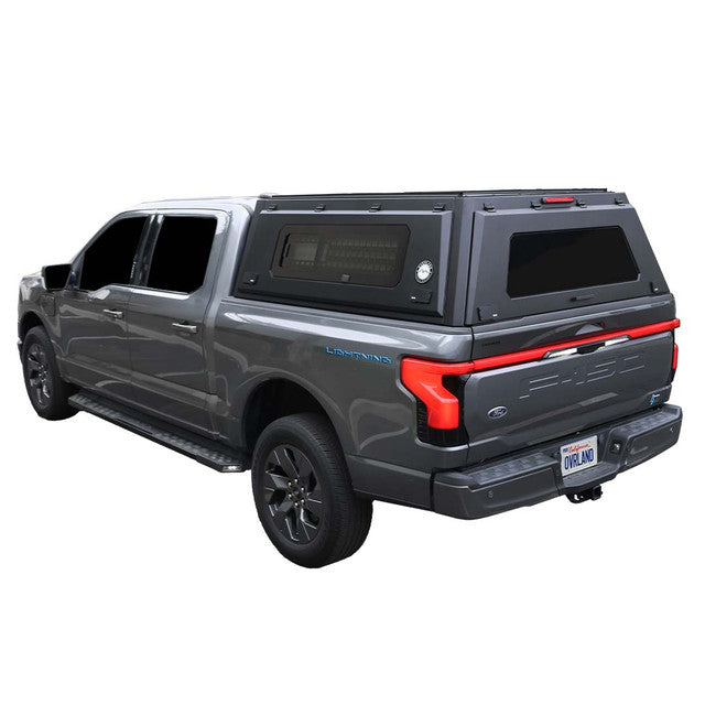 OVS 2021-2026 Ford F-150 5.5' Bed Expedition Pro+ Truck Cap With Full Window Wing Doors and 3rd Brake Light 70200004