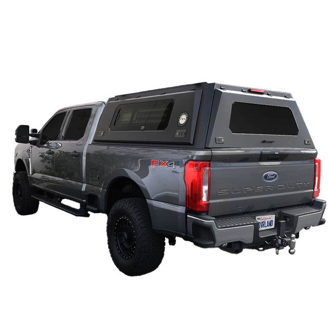 OVS 2023-2026 Ford F-250 F-350 6.8' Bed Expedition Pro+ Truck Cap With Full Window Wing Doors and 3rd Brake Light 70200009