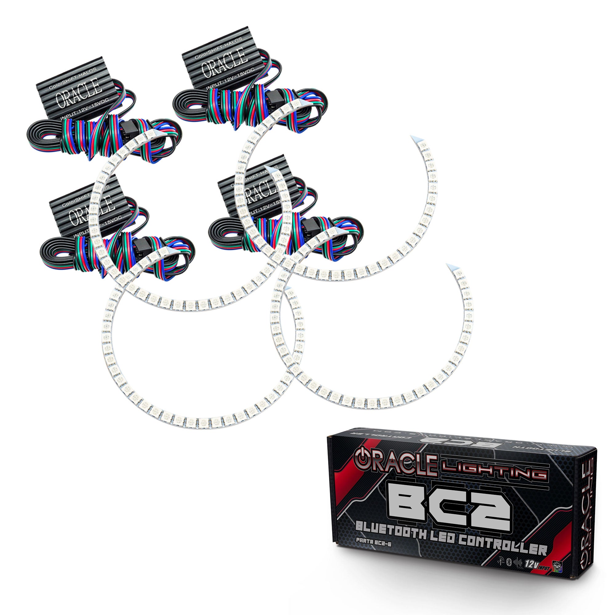 Oracle Lighting 2005-2006 Toyota Camry LED Headlight Halo Kit ColorSHIFT With BC2 Controller 2692-335