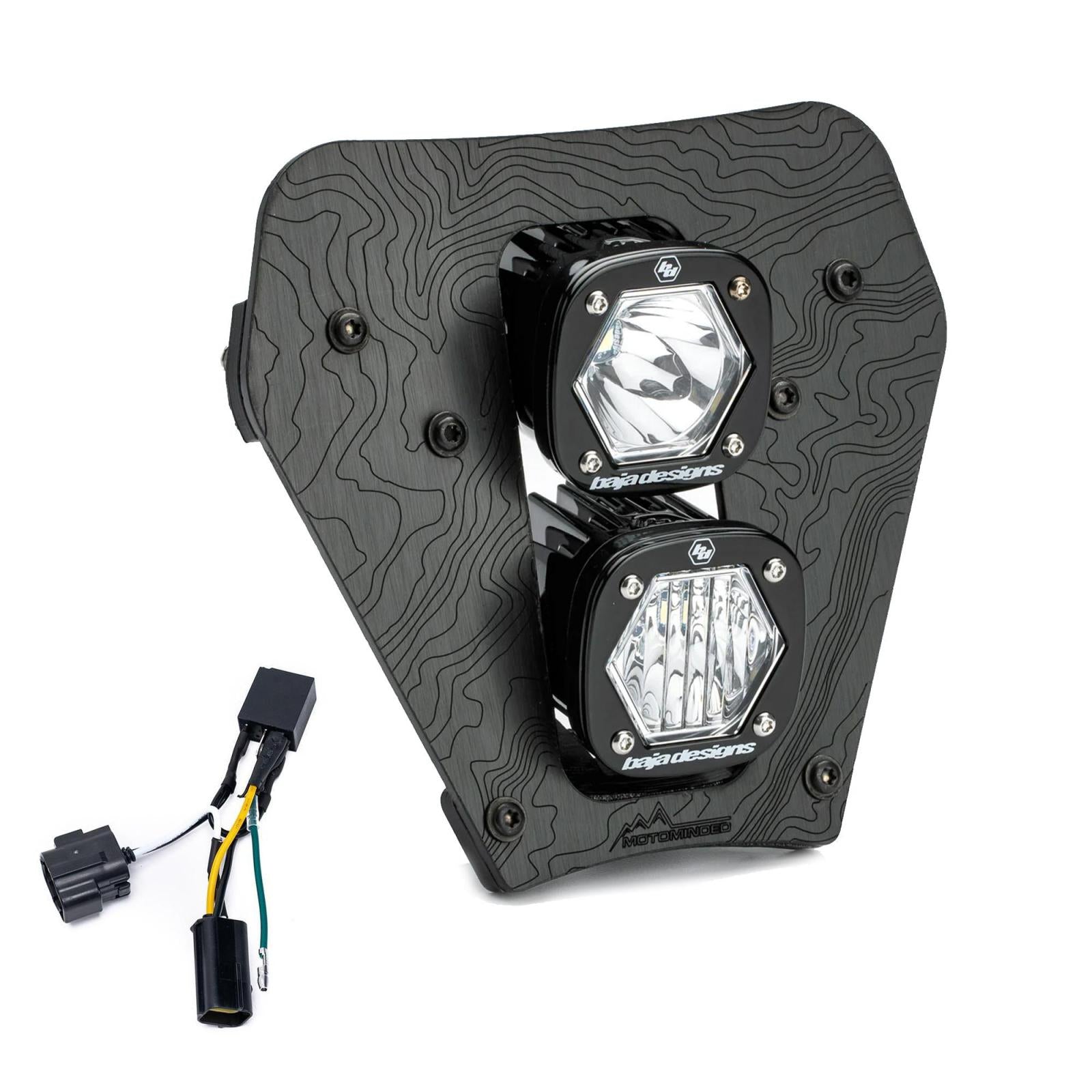Baja Designs 2024-2025 KTM 500 EXC-F KTM 350 EXC-F Dual S1 Gemini D/C LED Headlight Kit With Hi-Low Harness 38-7014
