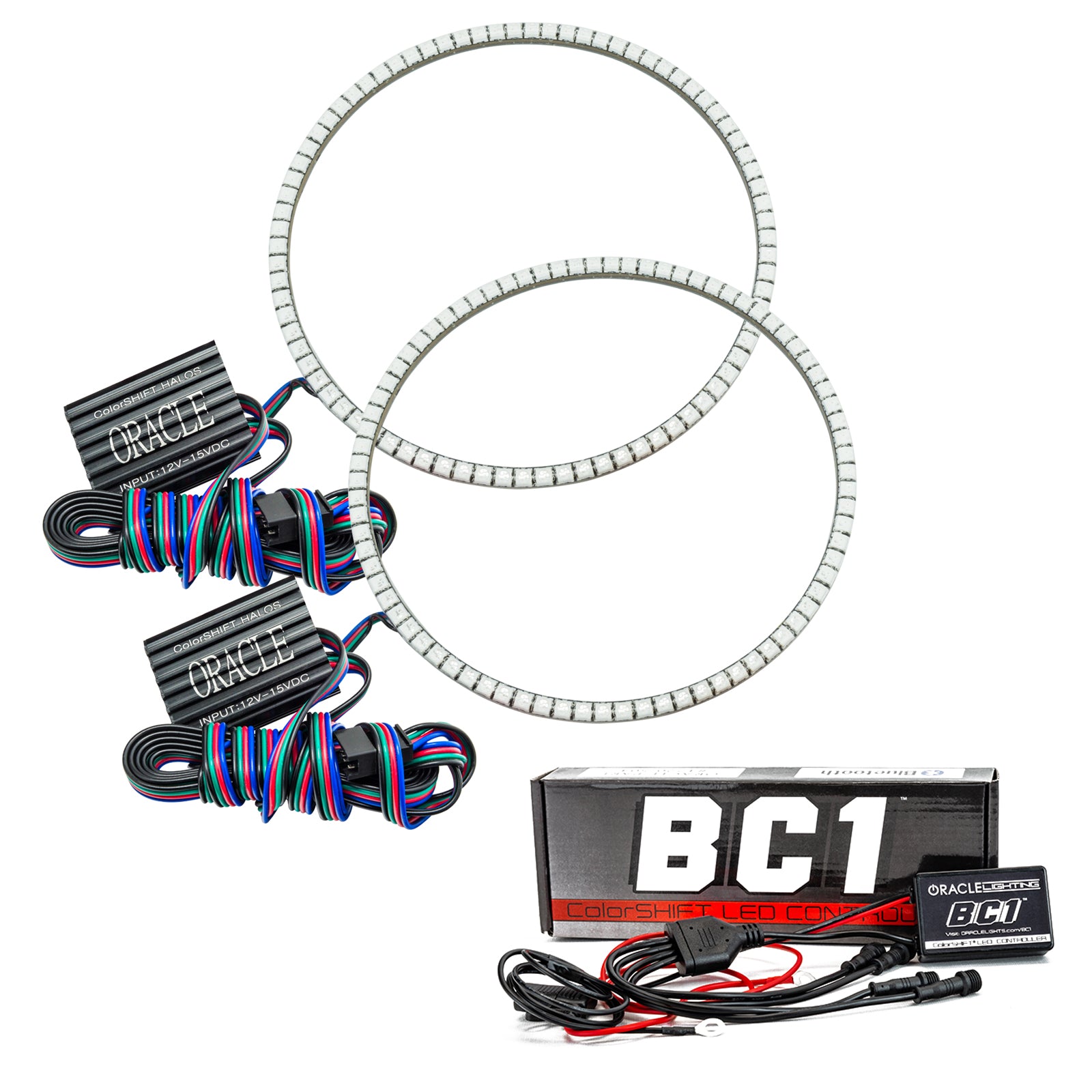 Oracle Lighting 2007-2017 Jeep Wrangler Surface Mount LED Headlight Halo Kit 3943-335