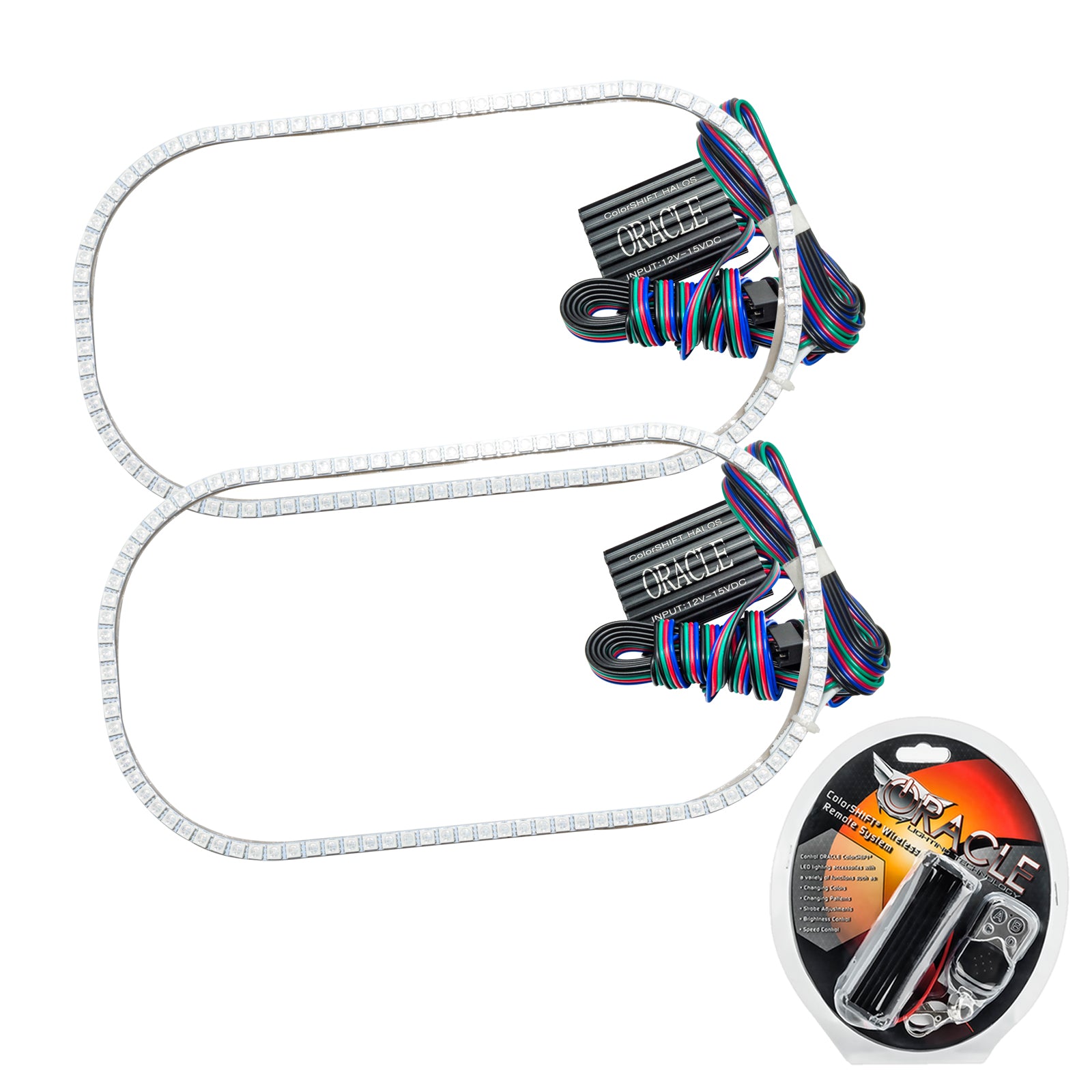 Oracle Lighting 1999-2004 Ford F-250 F-350 Super Duty LED Headlight Halo Kit ColorSHIFT With RF Controller 3950-330
