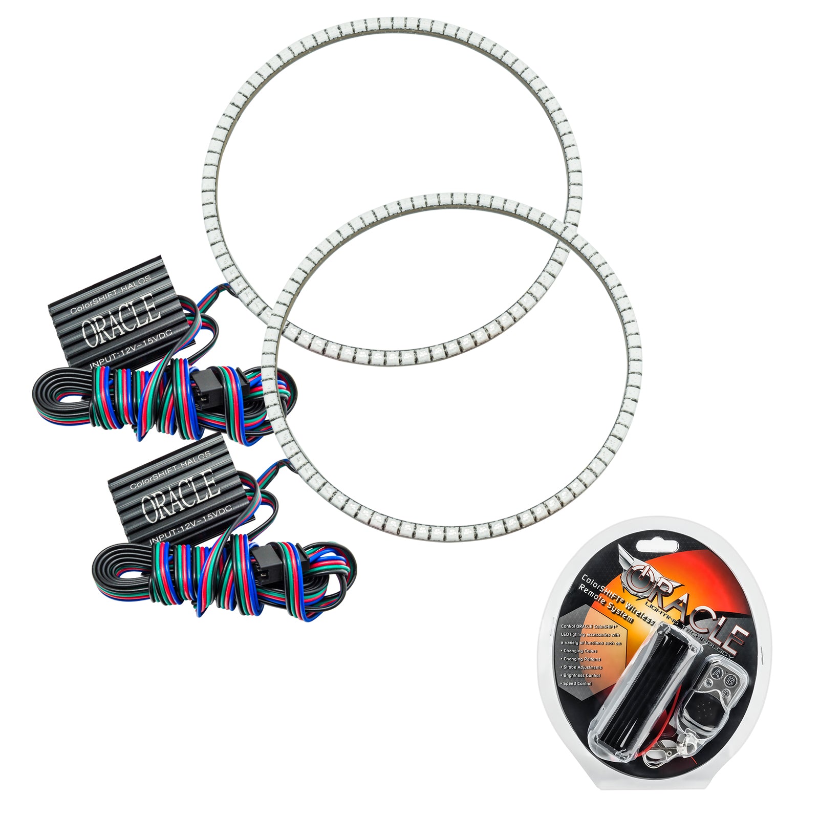 Oracle Lighting 7" Round Surface Mount LED Headlight Halo Kit ColorSHIFT With RF Controller 3981-330