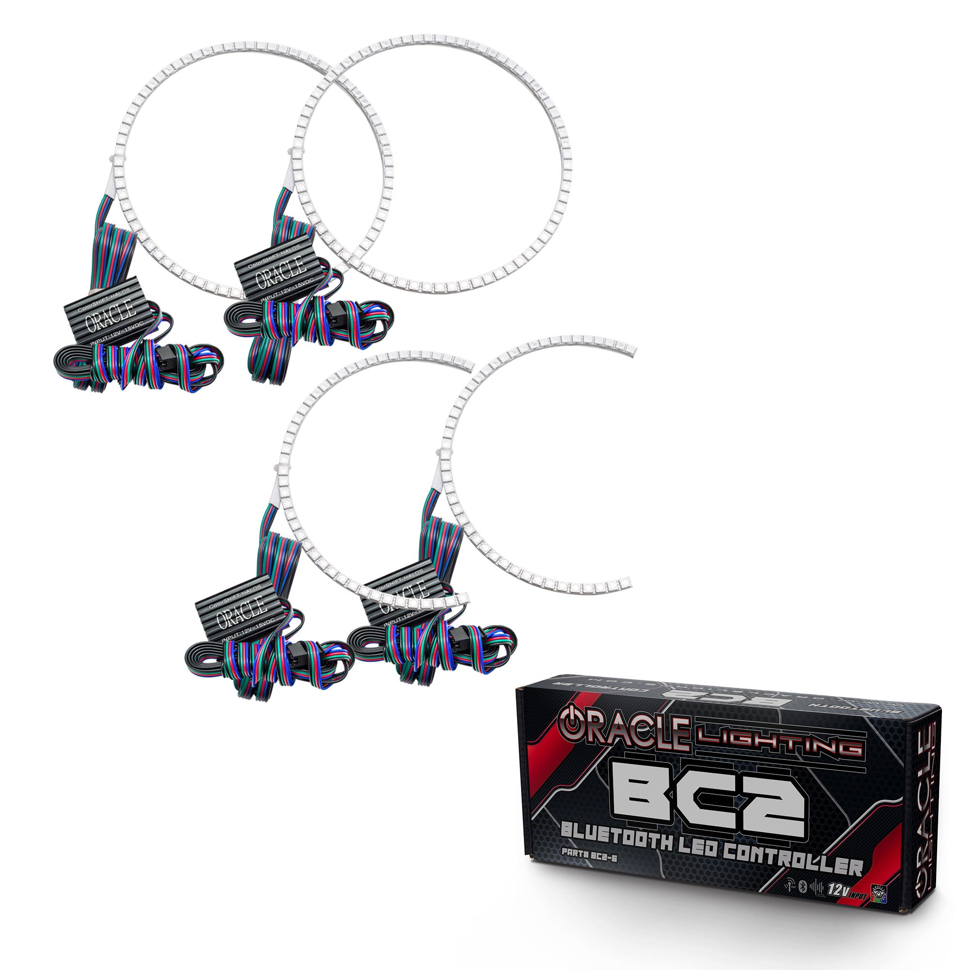 Oracle Lighting 2005-2007 Dodge Dakota LED Headlight Halo Kit ColorSHIFT With BC2 Controller 3998-335