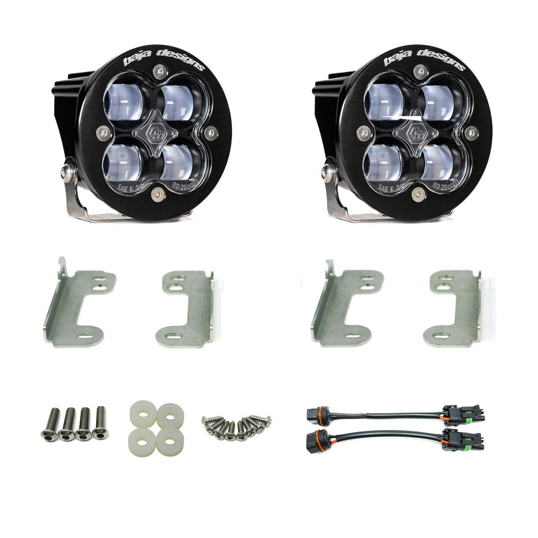 Baja Designs 2010-2018 Jeep Wrangler JK Squadron-R SAE Fog Pocket Light Kit with Standard OE Bumper 447621