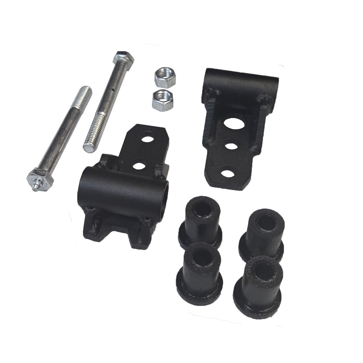 Warrior 1987-1996 Jeep Wrangler YJ Shackle Frame Mount for 2-1/2" Front or Rear Leaf Springs Includes Bushings & Greaseable Bolts 404B