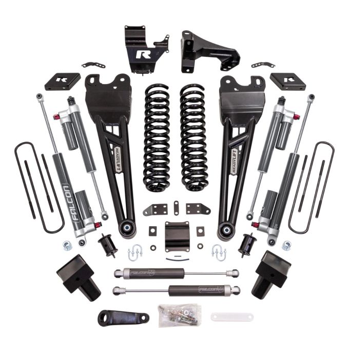 Readylift 2023-2026 Ford F250 F350 Super Duty 4WD 6" Coil Spring Suspension System With Falcon Max3.3 Shocks And Radius Arms 43-23660
