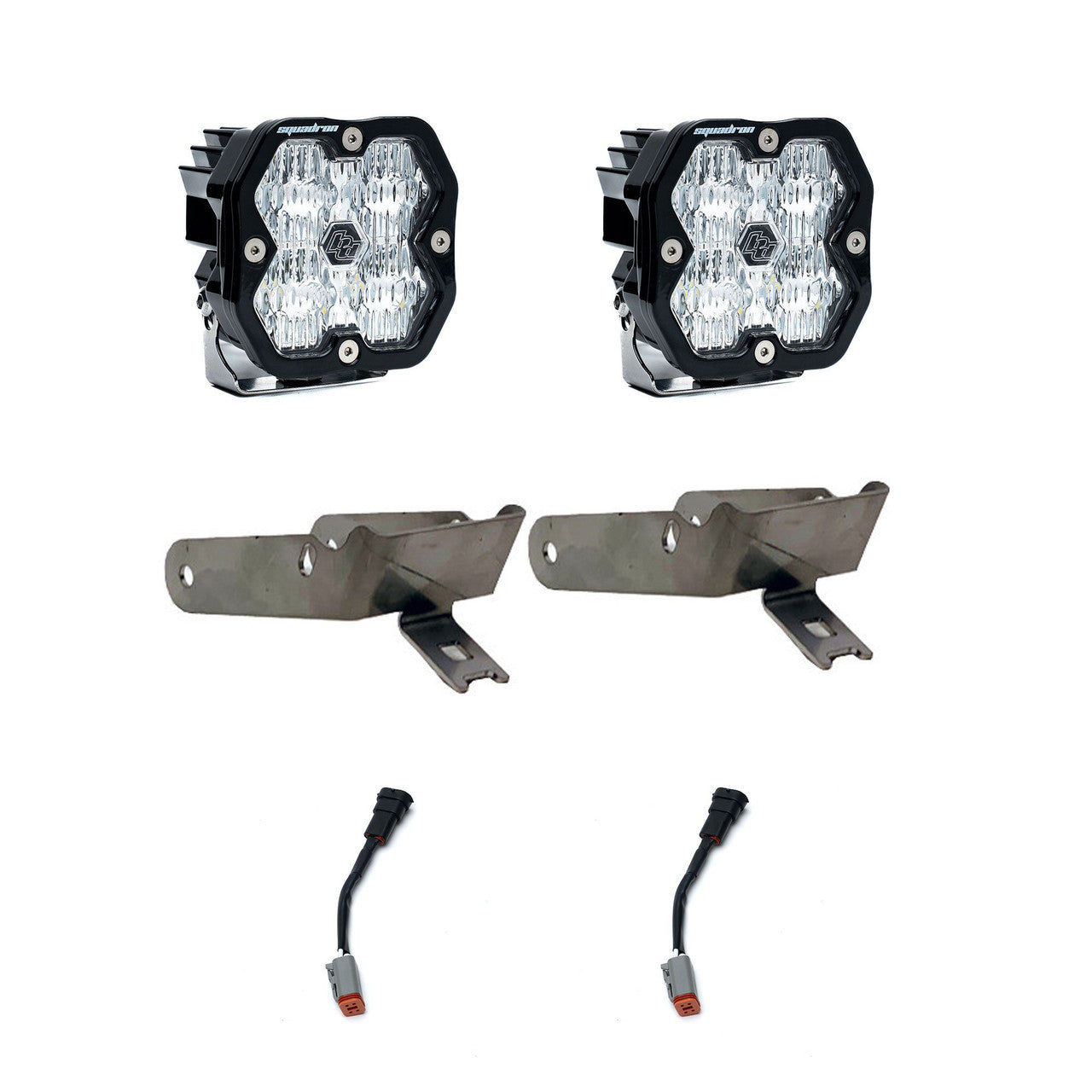 Baja Designs 1999-2010 Ford F-250 F-350 Super Duty Squadron 2.0 Sport Wide Cornering Clear Fog Pocket LIght Kit 44-0079