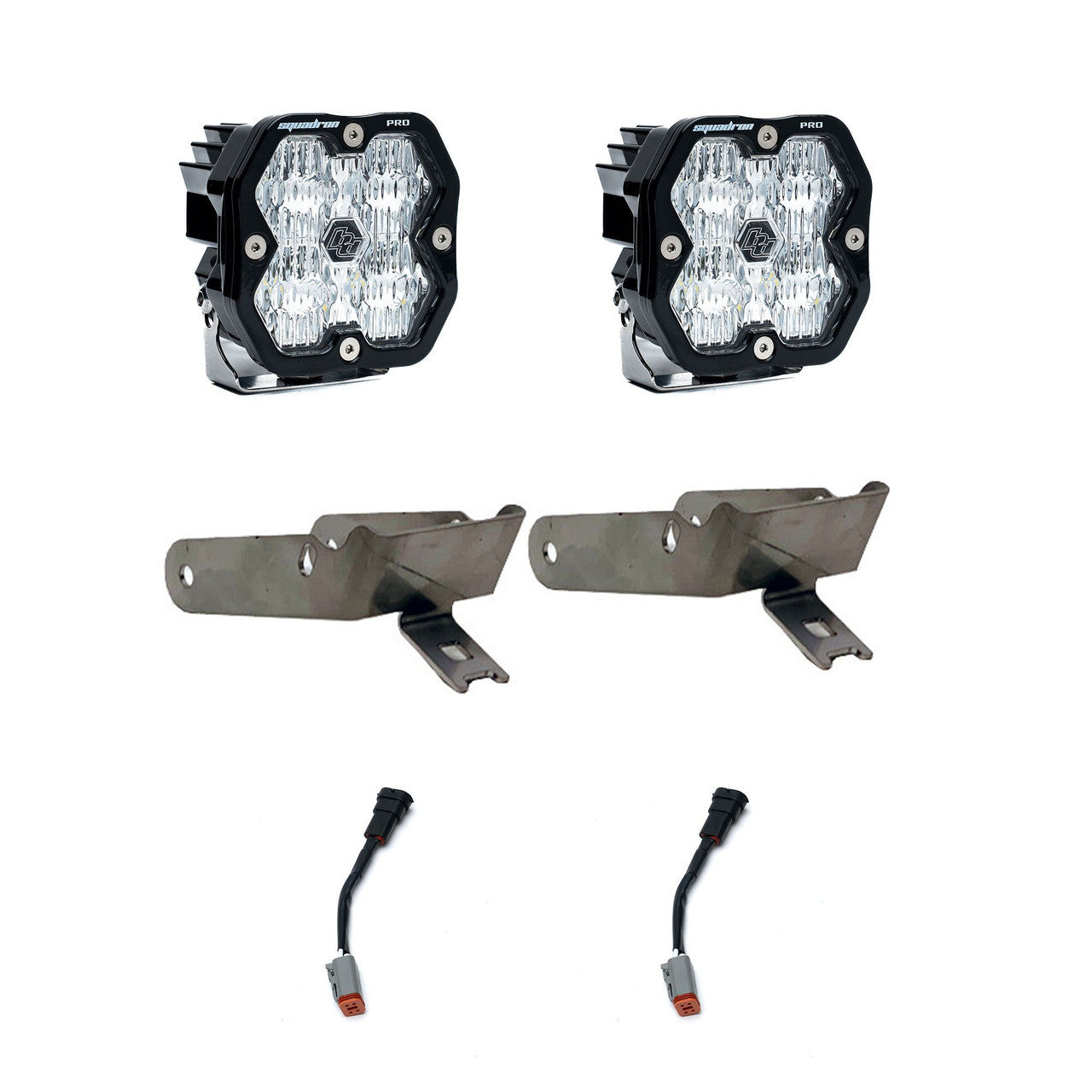 Baja Designs 1999-2010 Ford F-250 F-350 Super Duty Squadron 2.0 Pro Wide Cornering Clear Fog Pocket LIght Kit 44-0080
