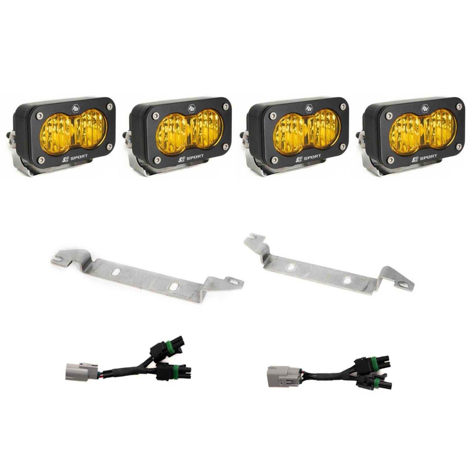 Baja Designs 2025 Toyota 4Runner TRD Pro Trailhunter Amber S2 Sport OEM Fog Light Replacement Kit 44-8285