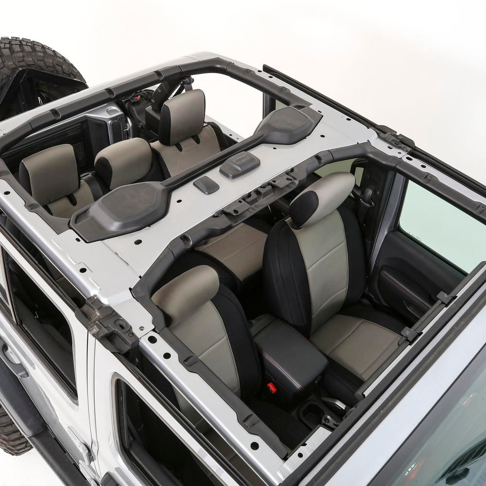Smittybilt 2018-2025 Jeep Wrangler JL Neoprene Seat Cover Set Front & Rear Char Gen1 472122