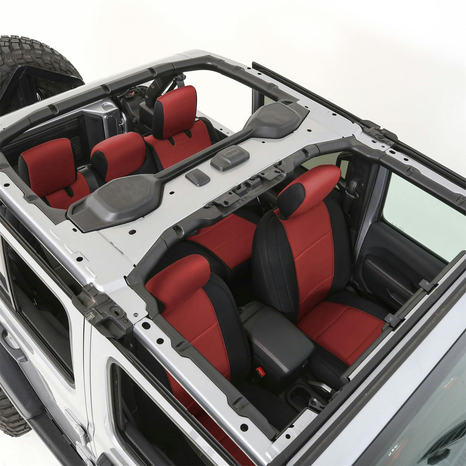 Smittybilt 2018-2020 Jeep Wrangler Gen1 Red Front & Rear Neoprene Seat Cover Set 472130
