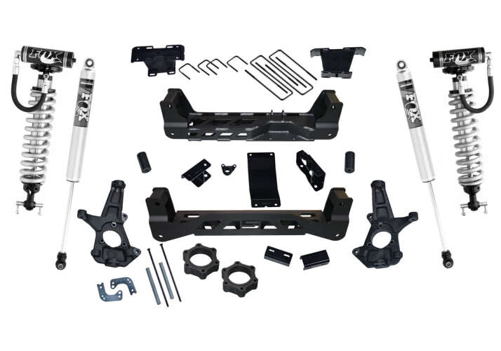 Superlift 2014-2016 Chevrolet Silverado 1500 GMC Sierra 1500 4WD with Cast Steel Control Arms 6.5" Lift Kit with Fox Coilovers and Rear Shocks K160FX