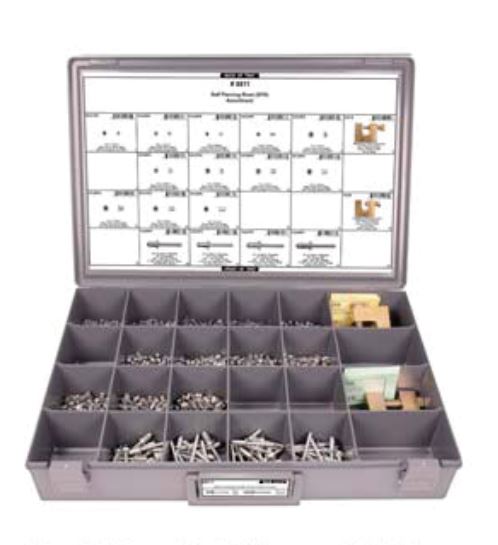 Disco 24 Hole Gray Plastic Tray Self Piercing Rivet Assortment 8811