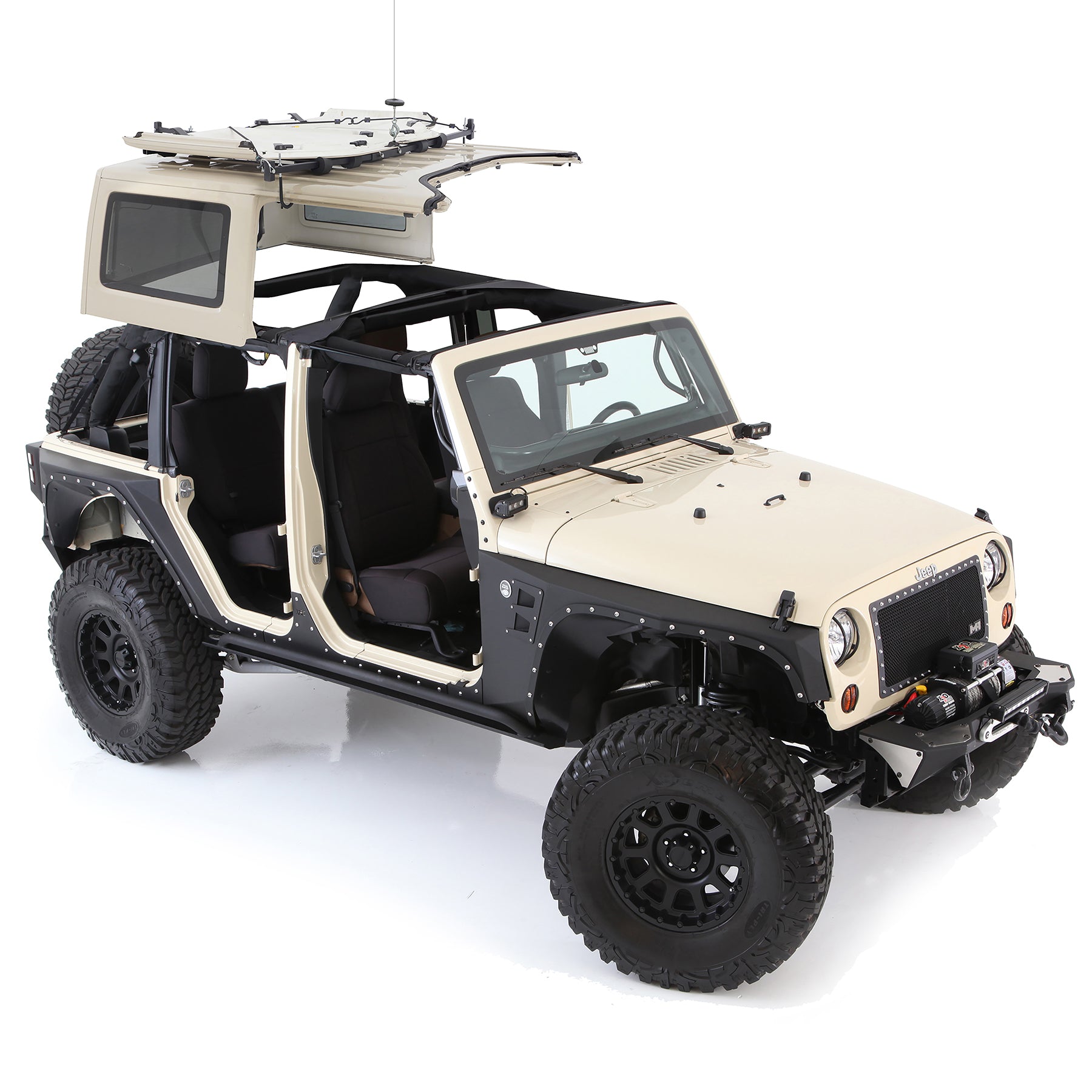Smittybilt 2007-2018 Jeep Wrangler JK 1987-2006 Wrangler TJ YJ Brackets & Hardware Assembly 510001-02