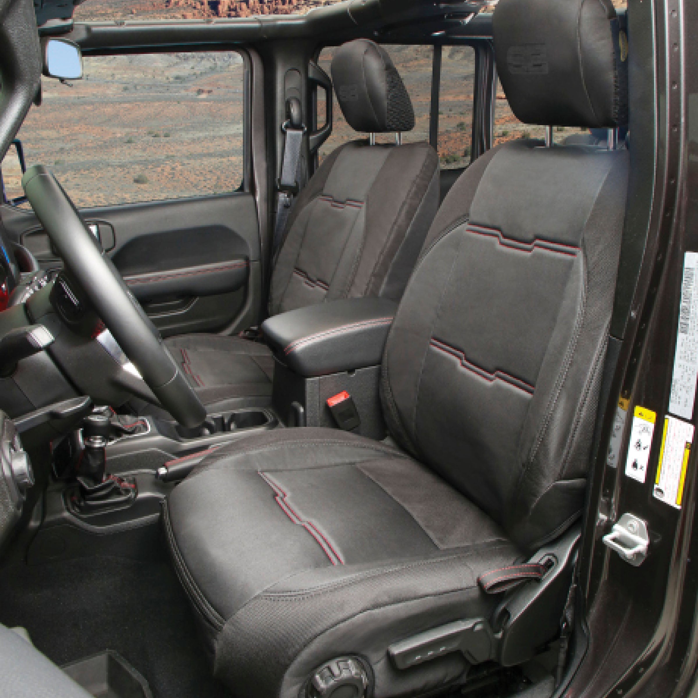 Smittybilt 2018-2025 Jeep Wrangler JL 2 Door GEN2 Neoprene Front and Rear Seat Cover Kit Black 576201