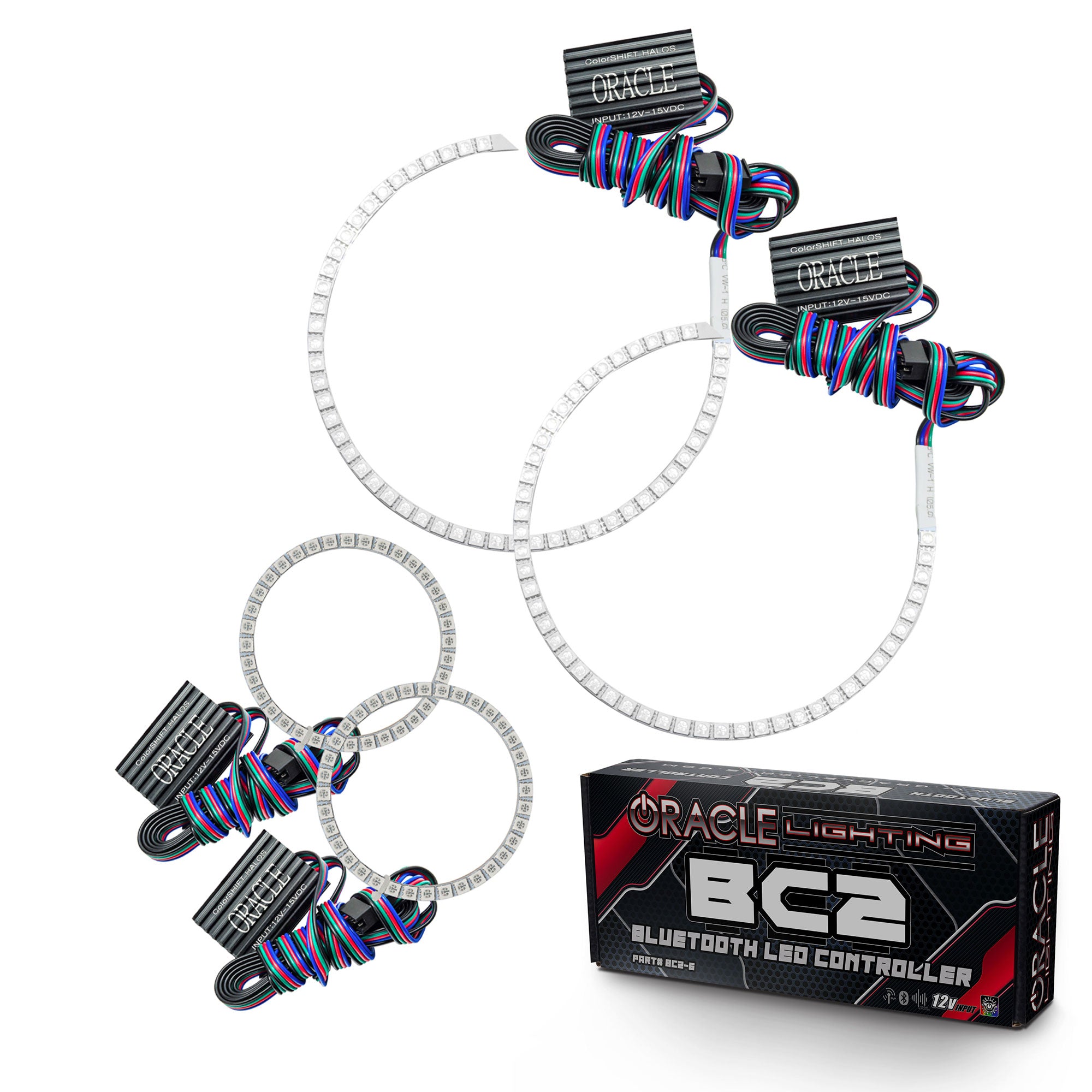 Oracle Lighting 2005-2008 Honda Odyssey LED Headlight Halo Kit ColorSHIFT With BC2 Controller 2659-335