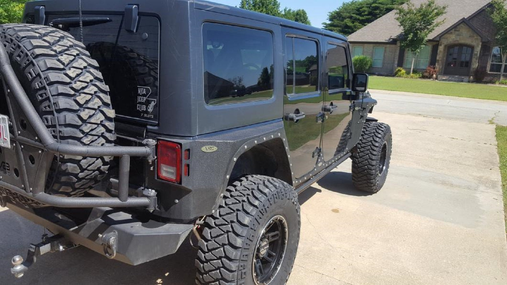 Smittybilt 2007-2018 Jeep Wrangler JK 4 Door XRC Armor Front & Rear Corner Fenders with Body Cladding 76880 + 76882 + 76887