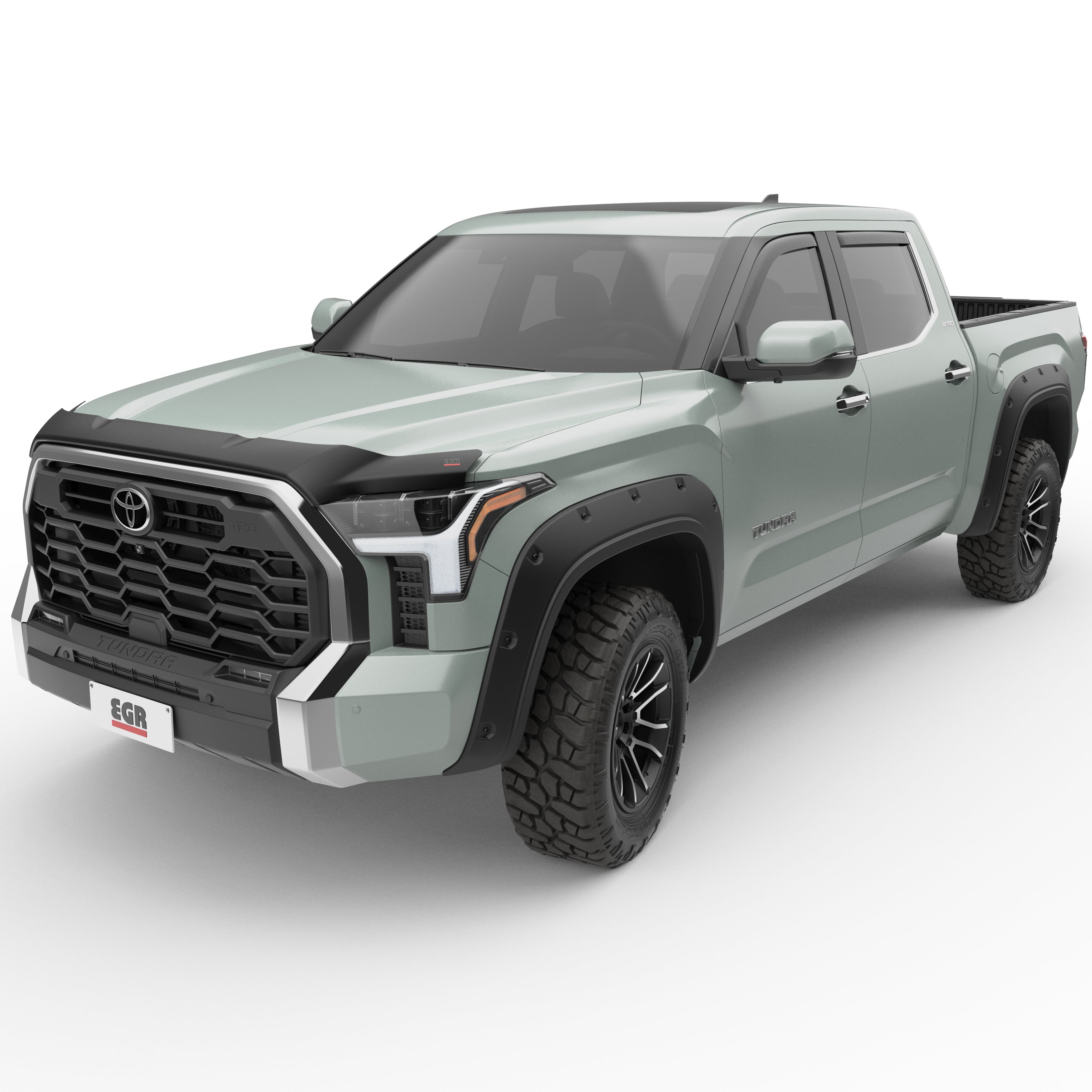 EGR 2022-2024 Toyota Tundra 4 Door Crew Cab Extended Cab Pickup Superguard Hood Guard Matte Black Finish 305405