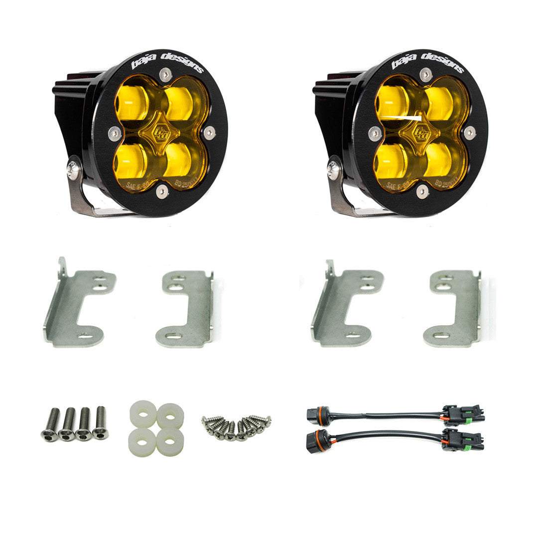 Baja Designs 2010-2018 Jeep Wrangler JK Squadron-R SAE Fog Pocket Light Kit with Standard OE Bumper 447621