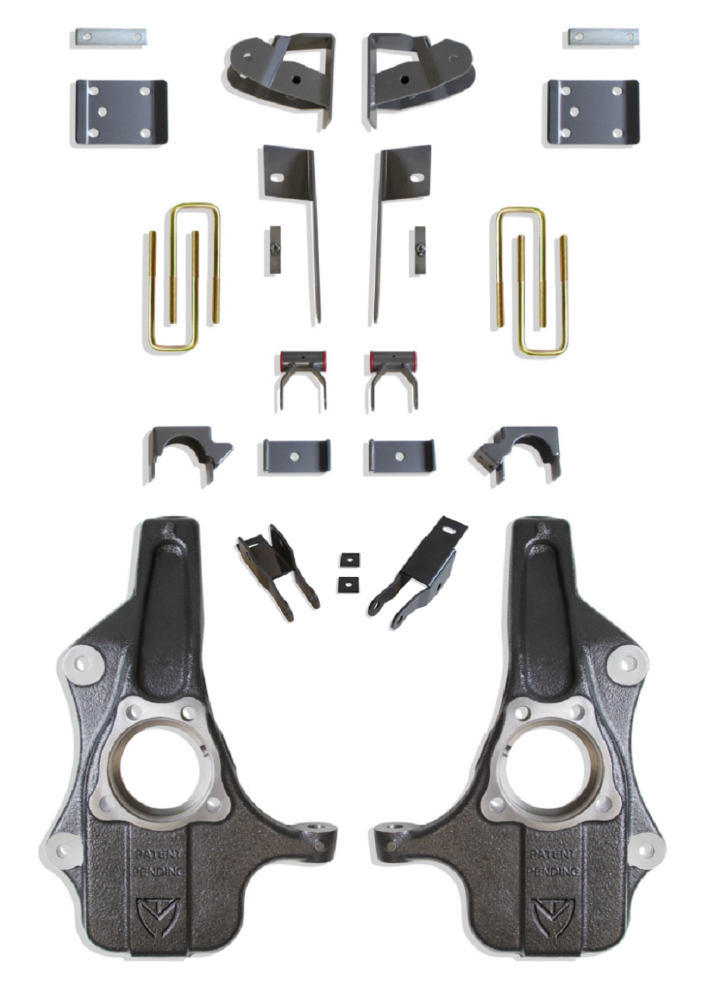 MaxTrac Suspension 2019-2025 Chevrolet Silverado 1500 GMC Sierra 1500 2WD 4WD With Adaptive Ride Control 2in/4in Drop Kit KS331924MR