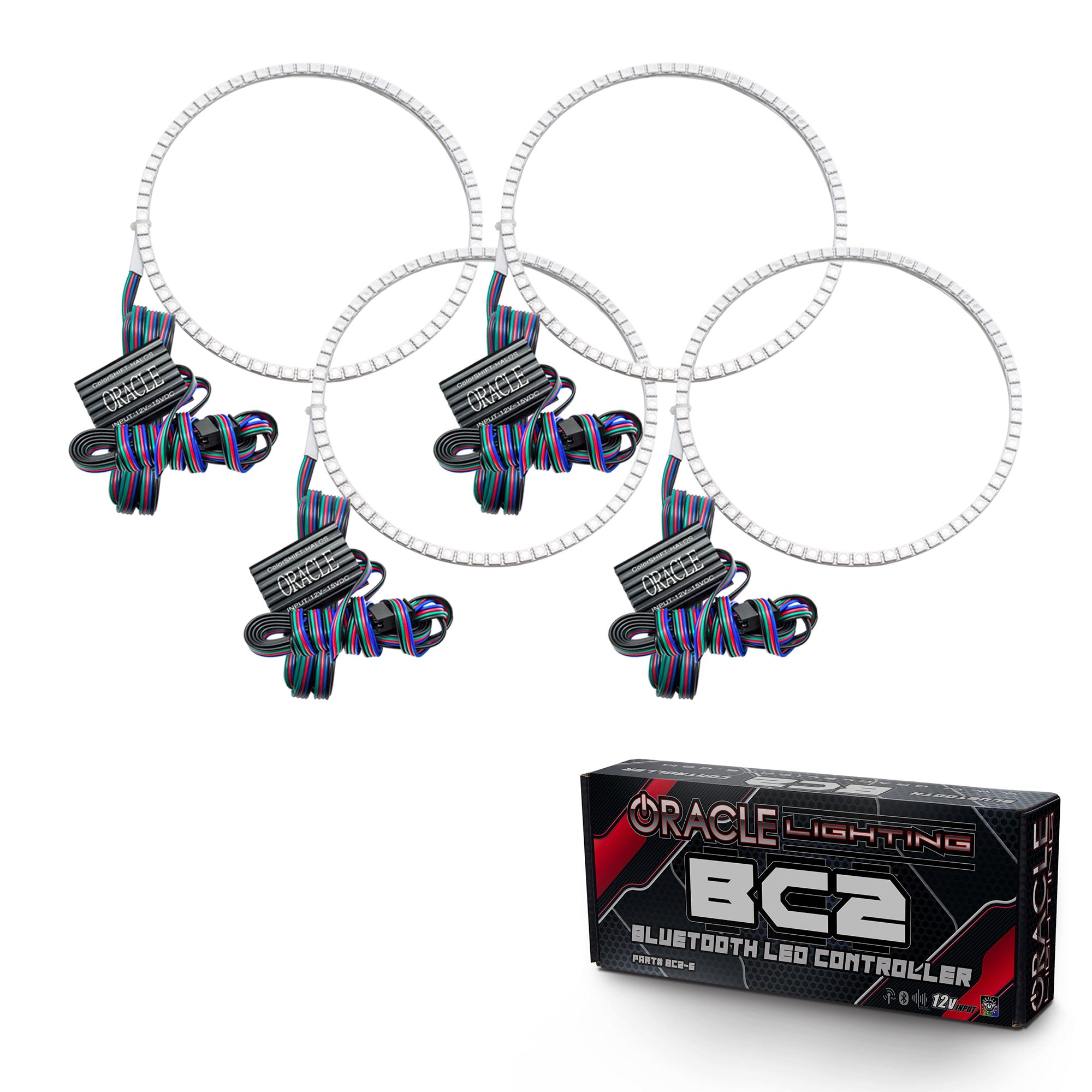 Oracle Lighting 2006-2012 Mercedes-Benz ML350 ML500 LED Headlight Halo Kit ColorSHIFT With BC2 Controller 2429-335