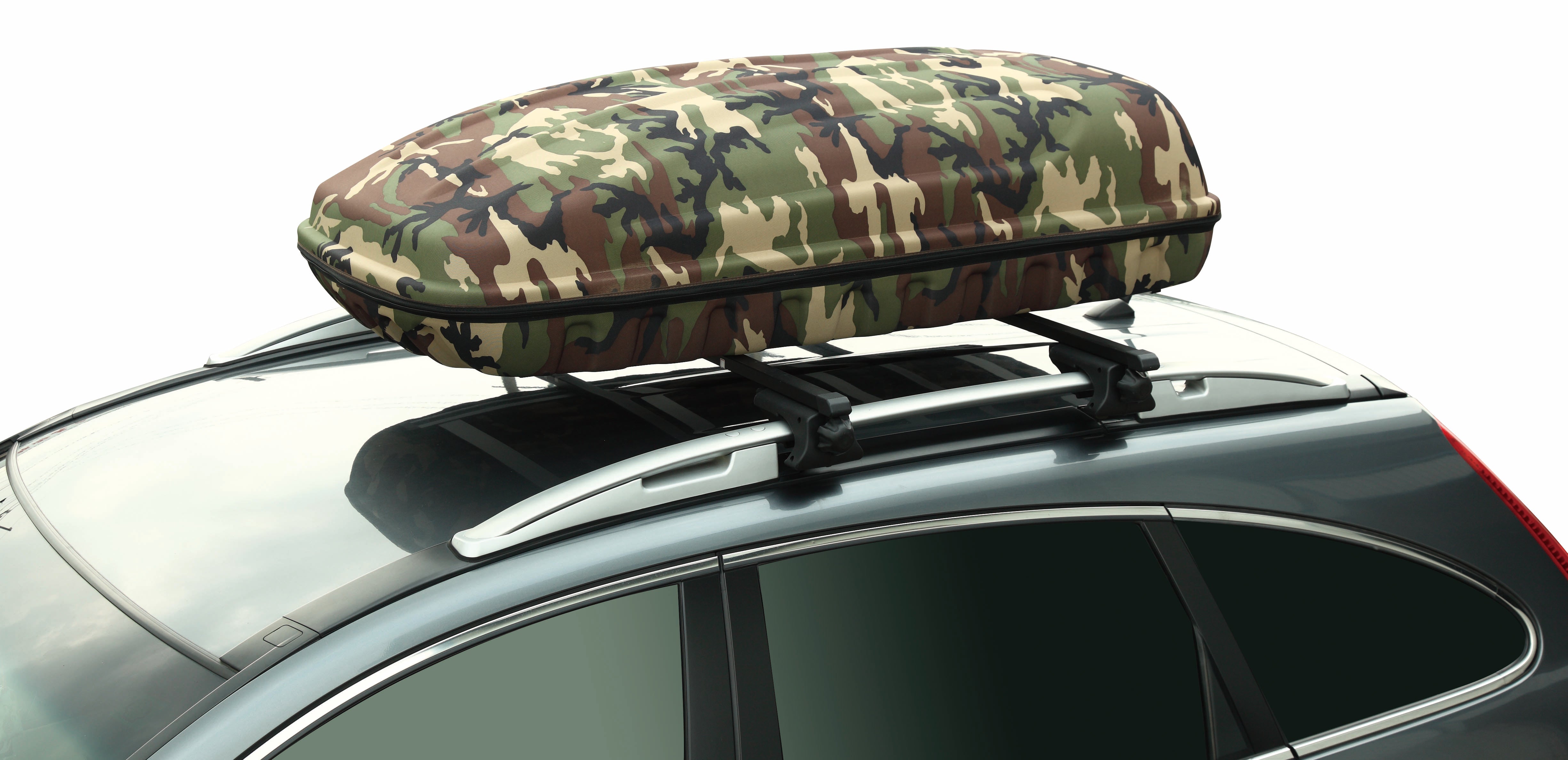 3D Maxpider Shell Roof Box With Rack Size: L 47.2"x31.5"x10.2" (120x80x26cm) Camouflage 6064L-45