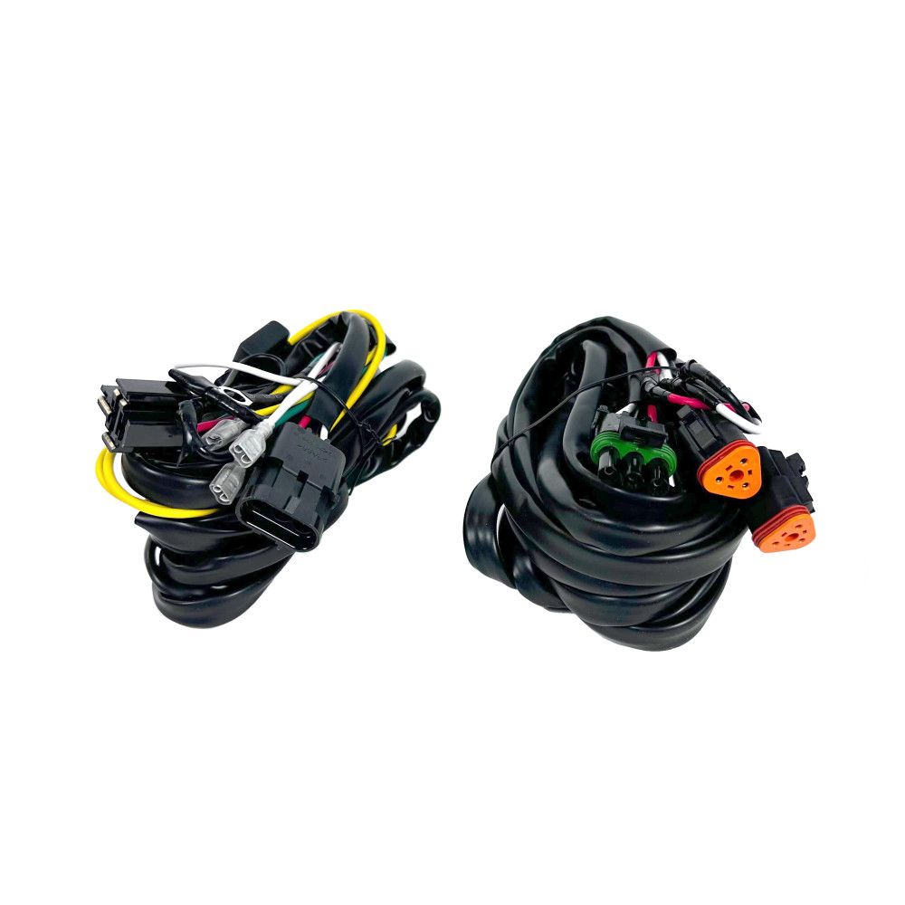 KC Hilites FLEX ERA 40 Amp Relay 3 Position LED Rocker Switch 3-Pin Deutsch Connectors Backup Wiring Harness 6320