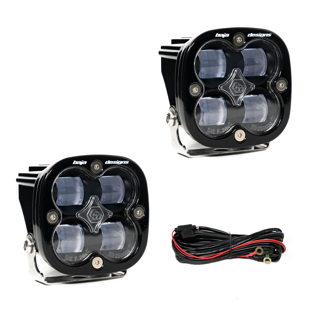 Baja Designs Squadron SAE LED Auxiliary Light Pod Pair Universal SAE Fog Clear 25-7801