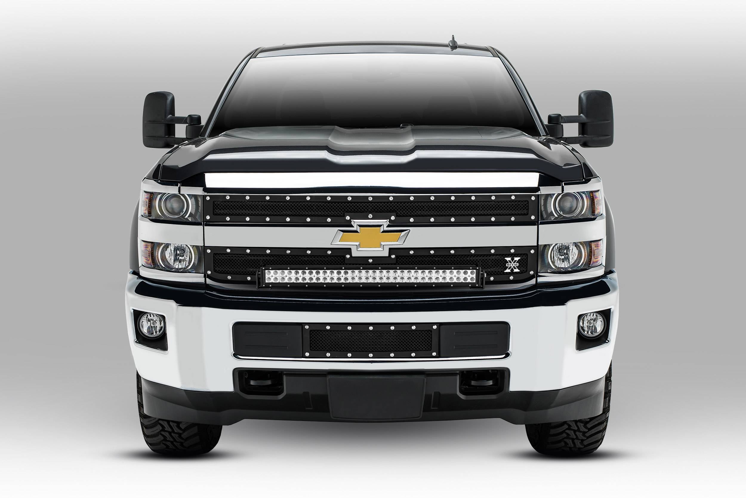 ZROADZ 2015-2019 Chevrolet Silverado GMC Sierra 2500 HD 3500 HD Front Bumper Top LED Kit Incl. (1) 30 Inch LED Straight Double Row Light Bar Z321221-KIT