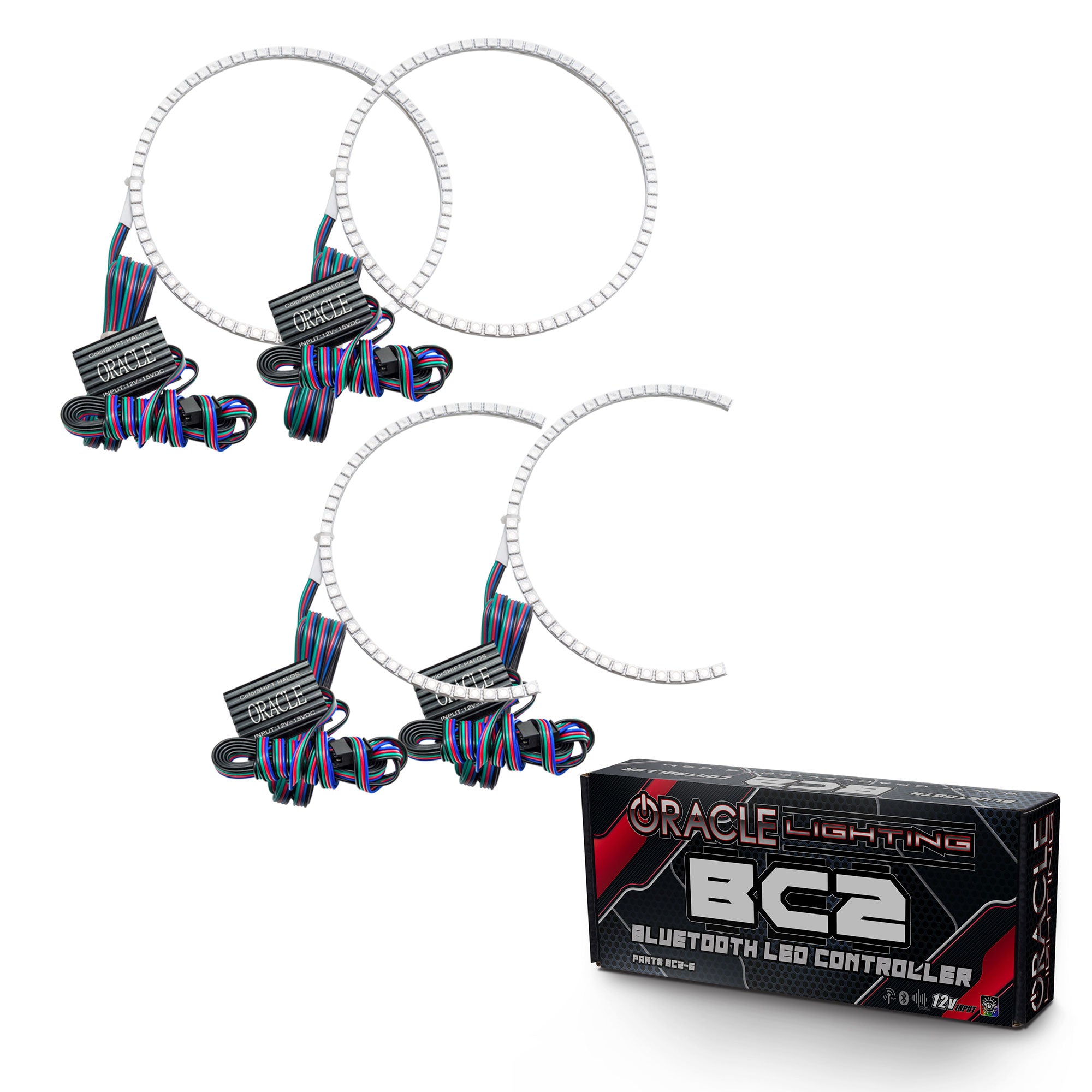 Oracle Lighting 2006-2008 Dodge Ram LED Headlight Halo Kit ColorSHIFT With BC2 Controller 2236-335