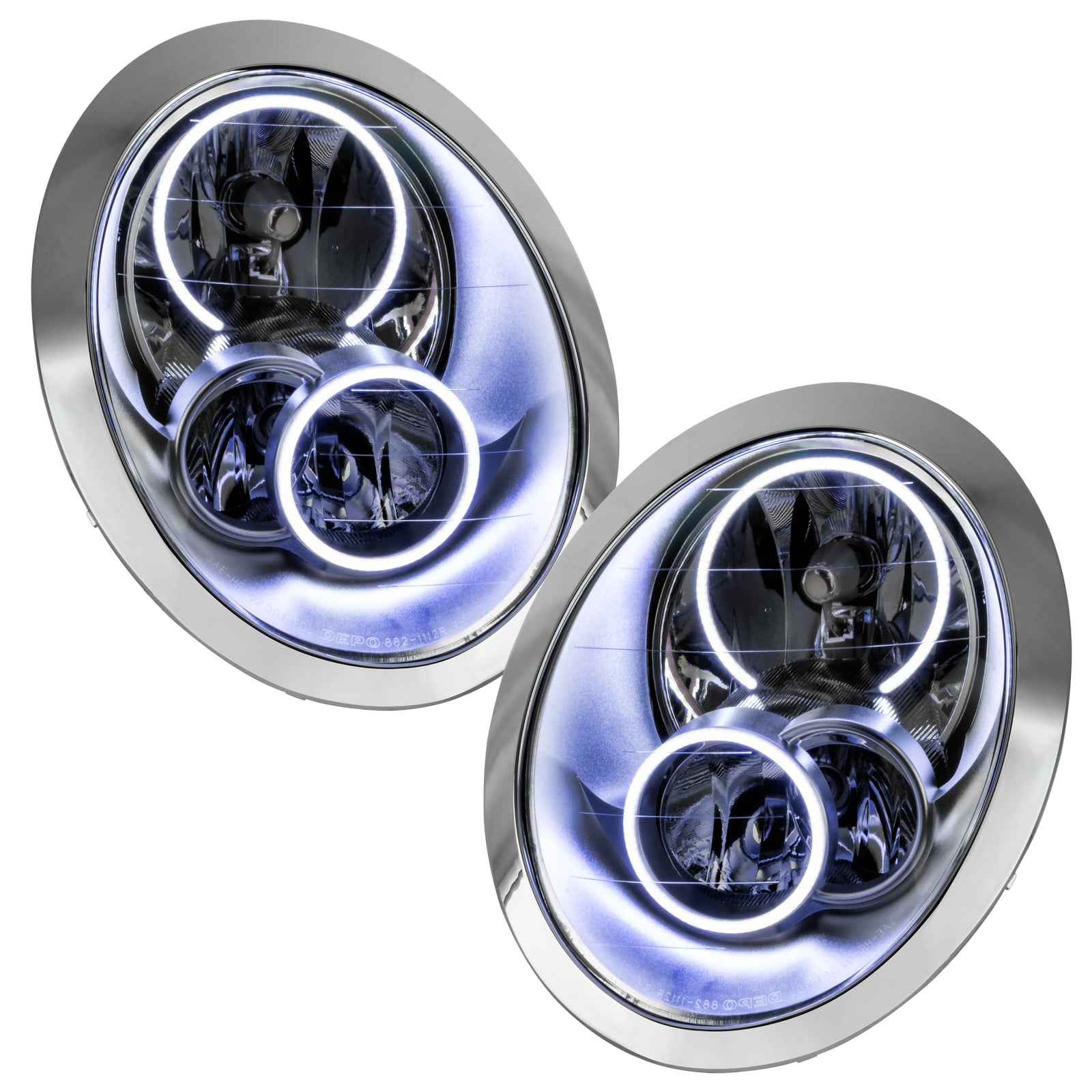 Oracle Lighting 2005-2008 Mini Cooper Cooper S Pre-Assembled LED Halo Headlights White 7103-001