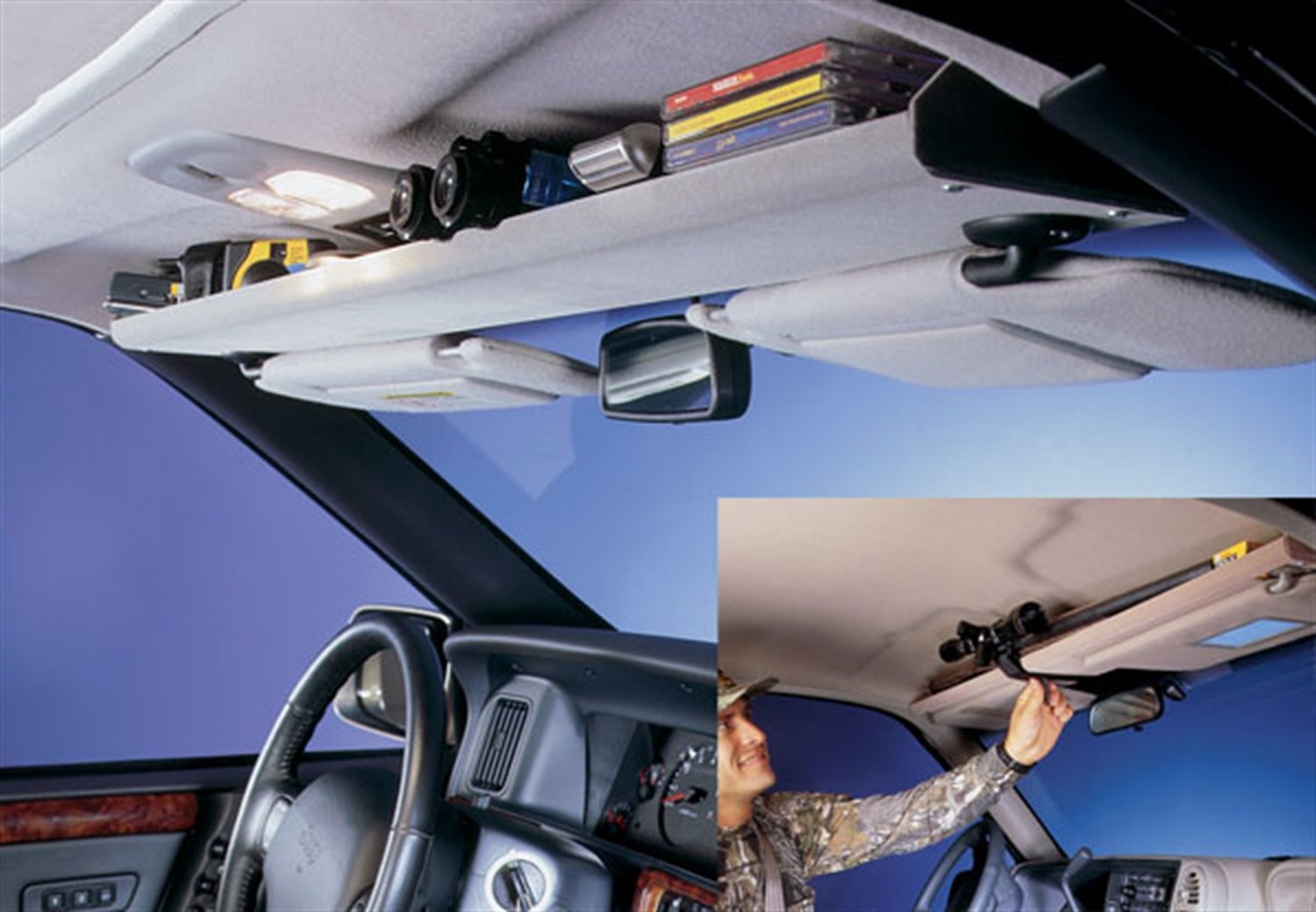 VDP 2007-2010 Chevrolet Silverado GMC Sierra Shelf It Overhead Storage Grey SH1155