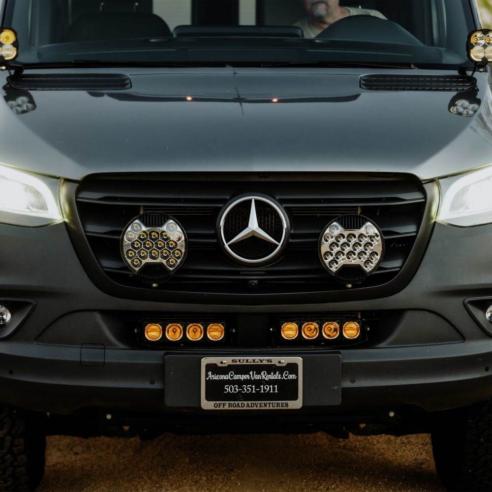 KC Hilites 2019-2025 Mercedes-Benz Sprinter Van Light Bar Bumper Mount Dual FLEX ERA Light Bar Bracket 73446