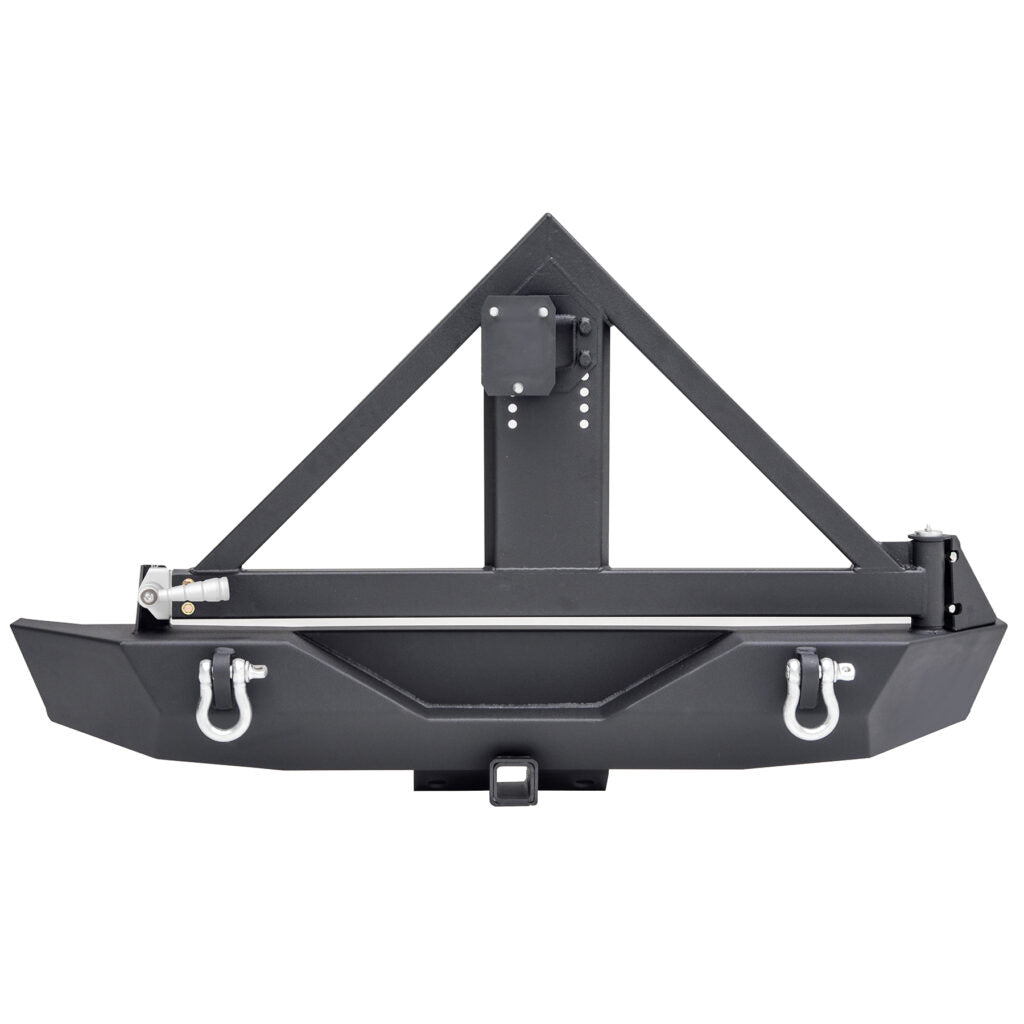 Smittybilt 2007-2018 Jeep Wrangler JK and Unlimited 2 and 4 Door XRC Rear Bumper with Hitch and Tire Carrier 76856