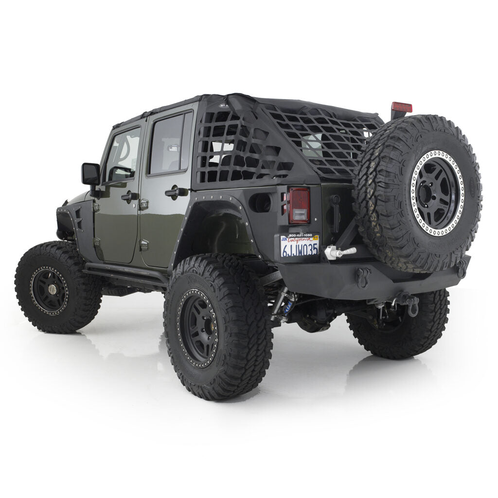 Smittybilt 2007-2018 Jeep Wrangler JK and Unlimited 2 and 4 Door XRC Rear Bumper with Hitch and Tire Carrier 76856