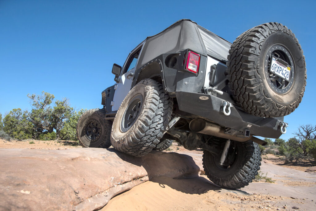 Smittybilt 2007-2018 Jeep Wrangler JK and Unlimited 2 and 4 Door XRC Rear Bumper with Hitch and Tire Carrier 76856