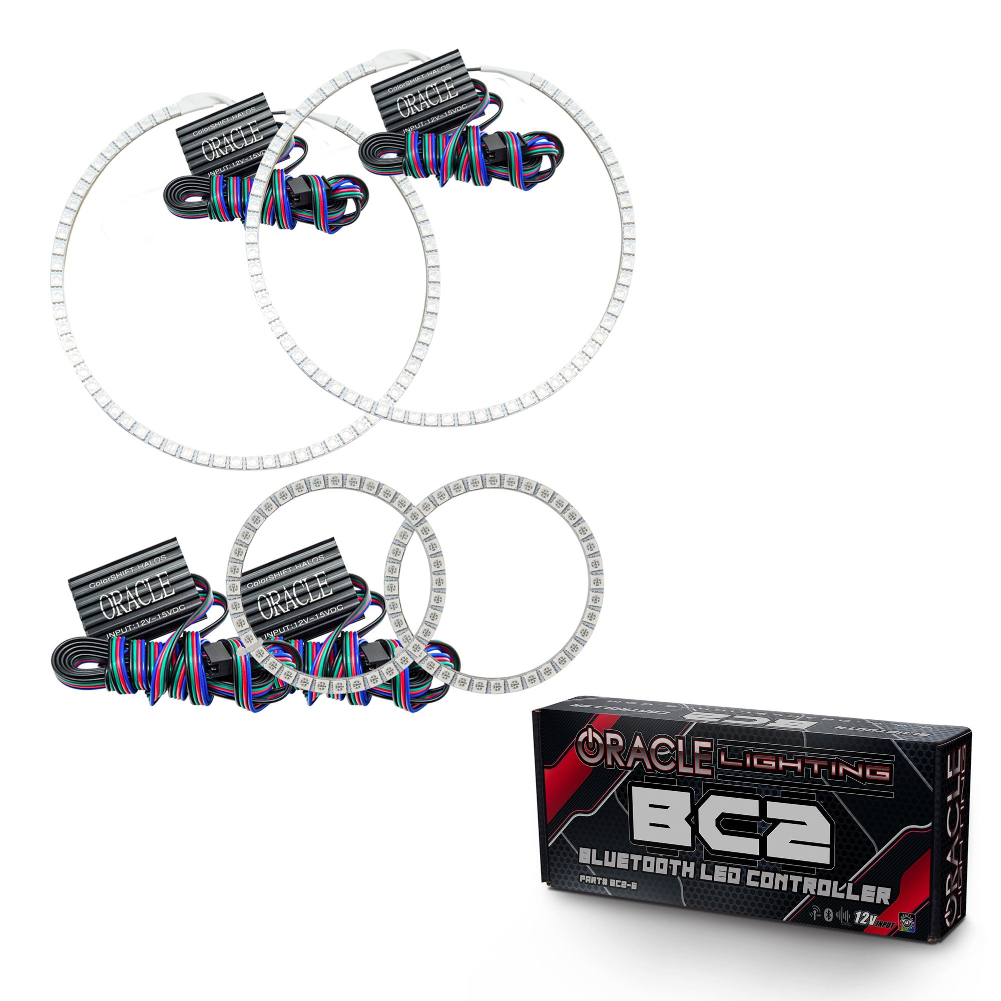 Oracle Lighting 2006-2011 BMW 1 Series LED Headlight Halo Kit ColorSHIFT With BC2 Controller 2630-335