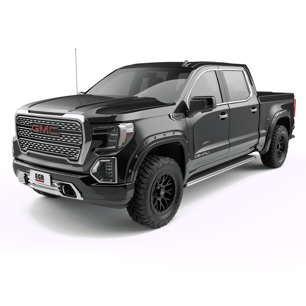 EGR 2019-2024 GMC Sierra 1500 2 & 4 Door Extended Cab Crew Cab Standard Cab Pickup Traditional Bolt-on look Fender Flares set of 4 Painted to Code Black 791794-GBA