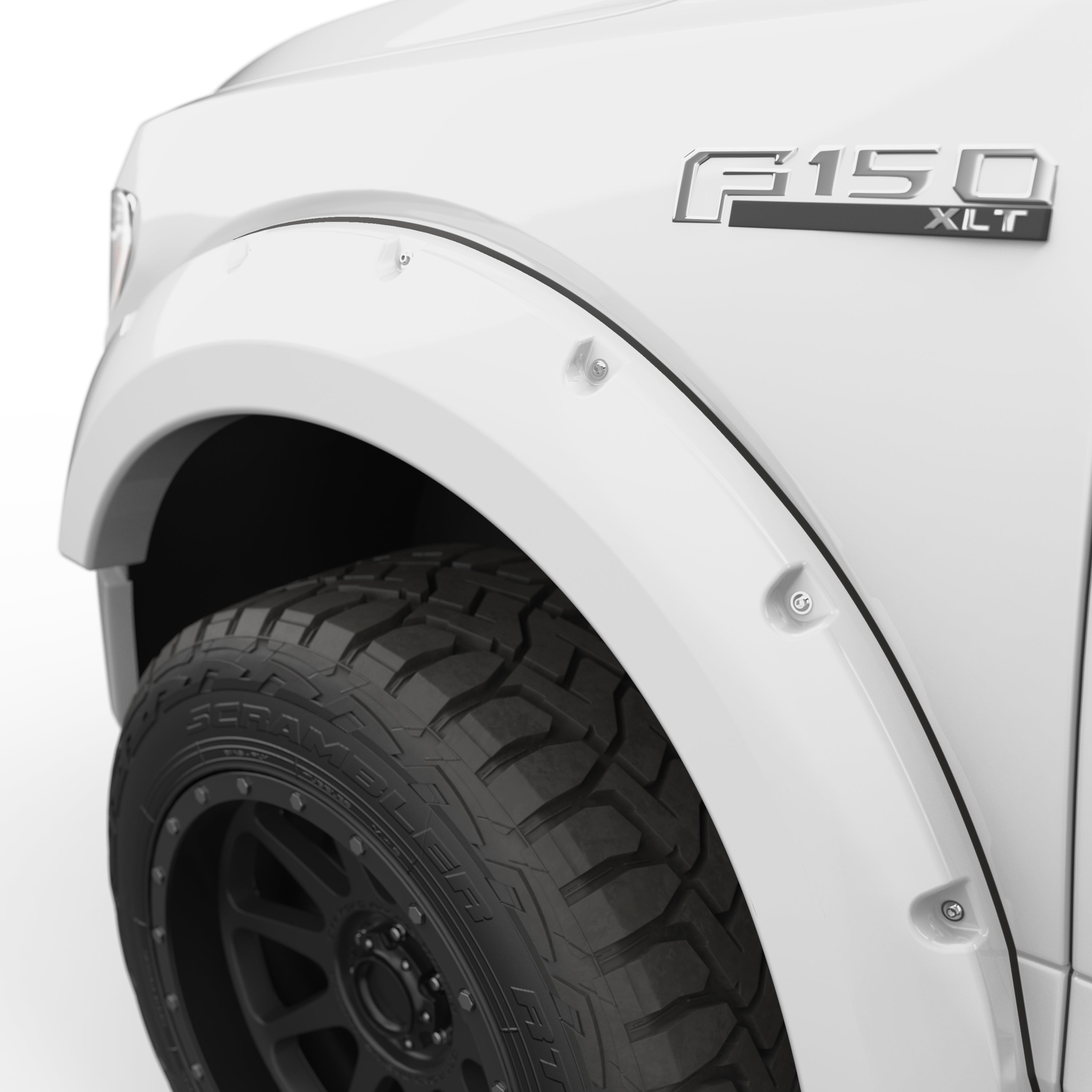 EGR 2015-2017 Ford F-150 2 & 4 Door Crew Cab Standard Cab Extended Cab Pickup Traditional Bolt-on look Fender Flares set of 4 Painted to Code Oxford White 793474-Z1
