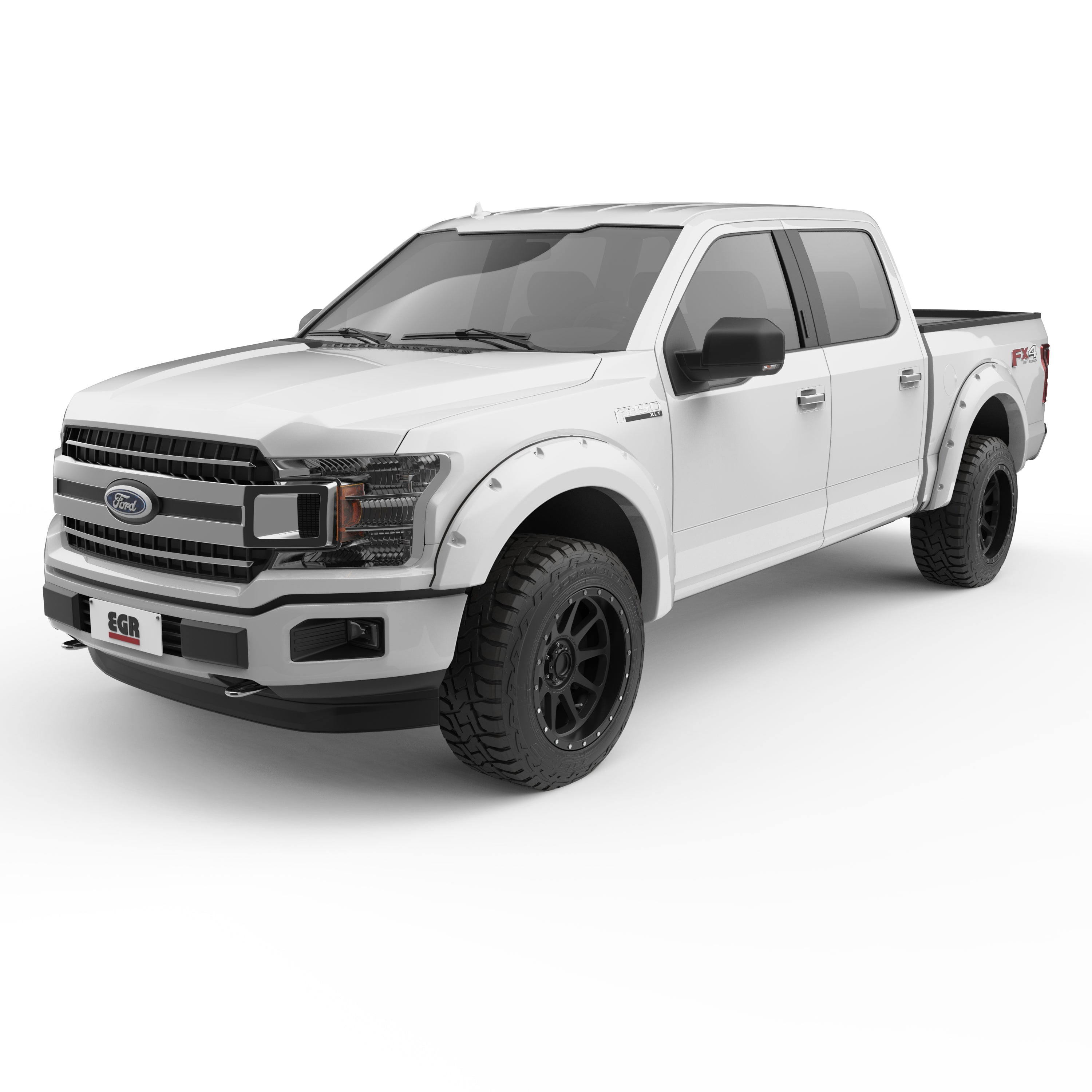 EGR 2015-2017 Ford F-150 2 & 4 Door Crew Cab Standard Cab Extended Cab Pickup Traditional Bolt-on look Fender Flares set of 4 Painted to Code Oxford White 793474-Z1