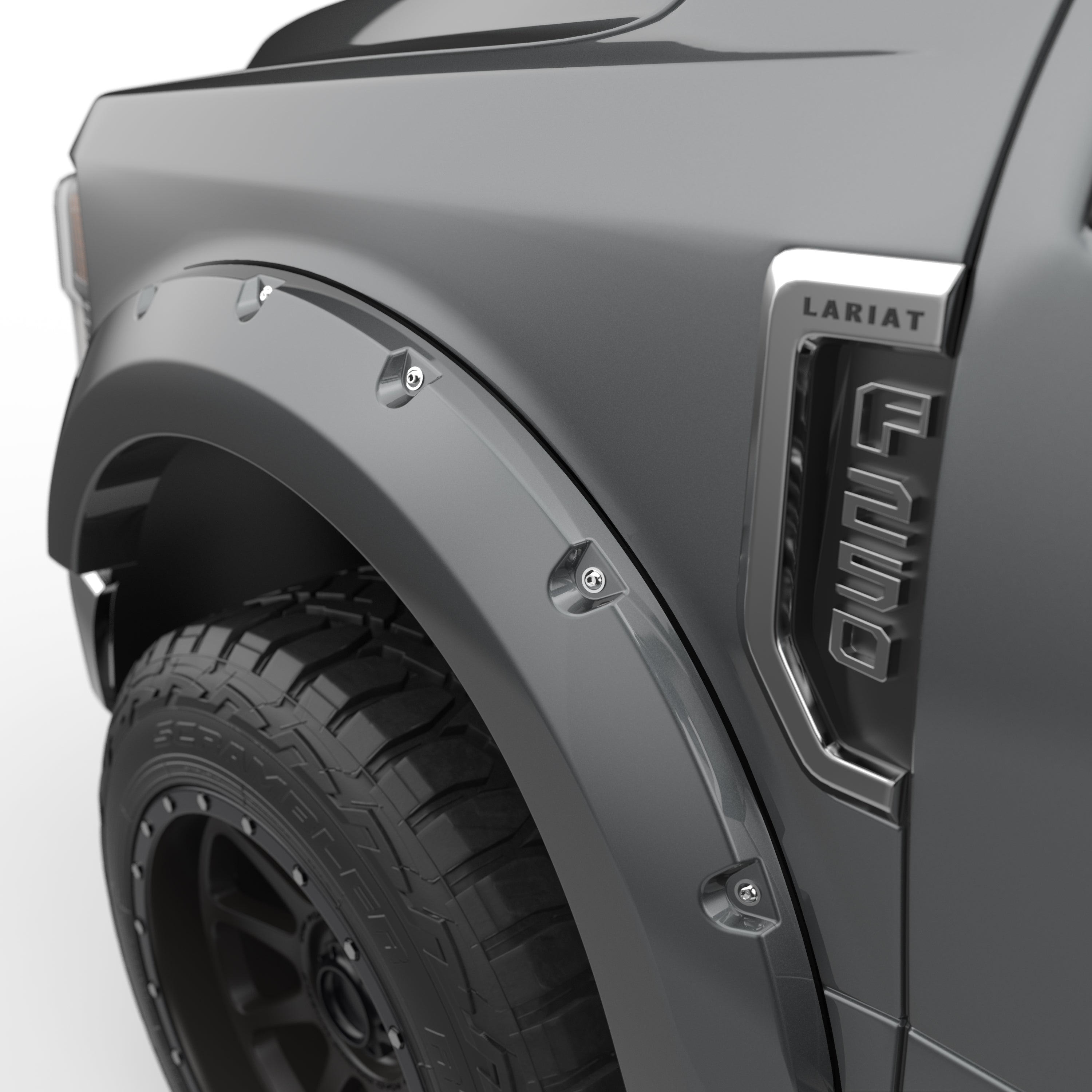 EGR 2017-2022 Ford F-250 F-350 Super Duty 2 & 4 Door Crew Cab Standard Cab Extended Cab Pickup Traditional Bolt-on look Fender Flares set of 4 Painted to Code Magnetic 793914-J7
