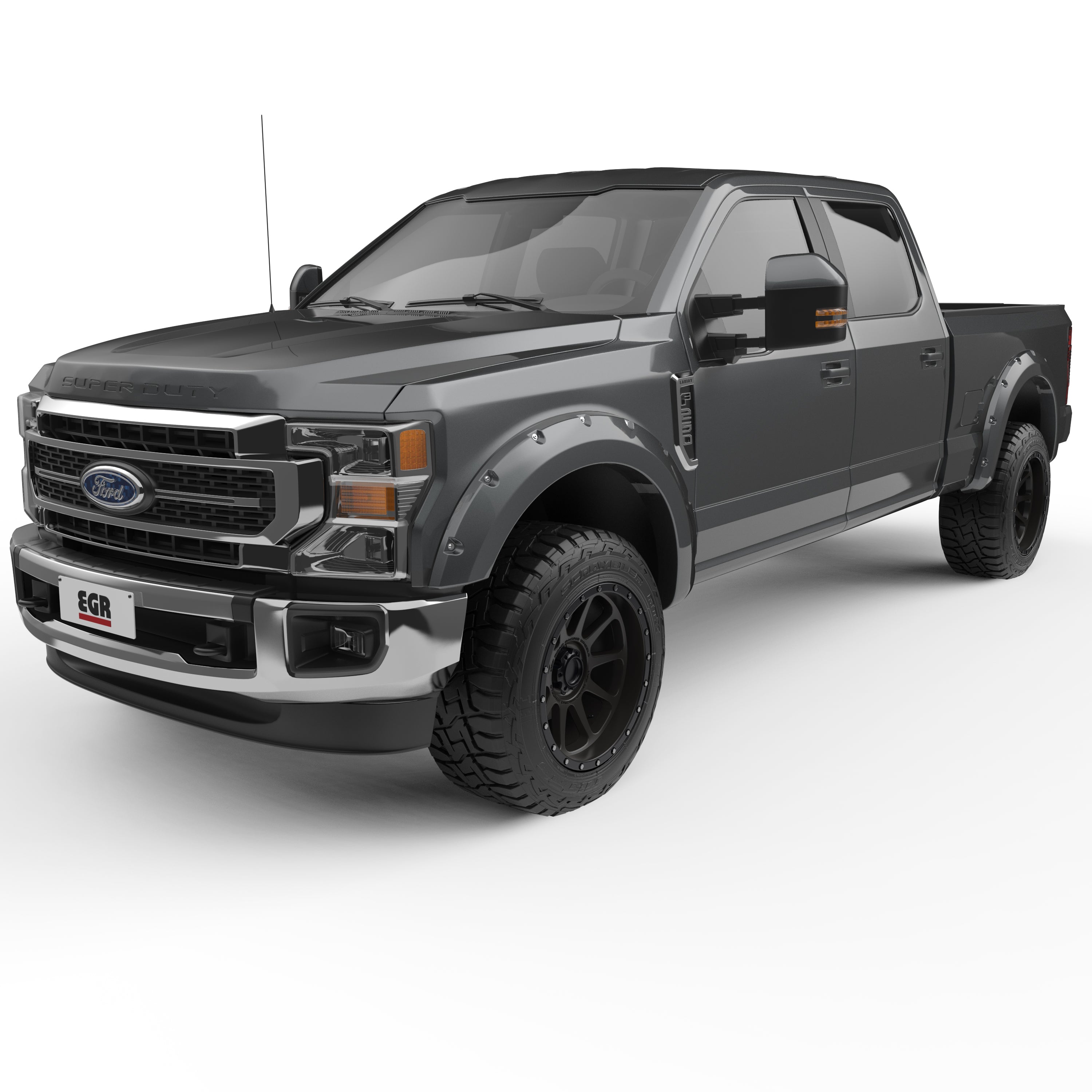 EGR 2017-2022 Ford F-250 F-350 Super Duty 2 & 4 Door Crew Cab Standard Cab Extended Cab Pickup Traditional Bolt-on look Fender Flares set of 4 Painted to Code Magnetic 793914-J7