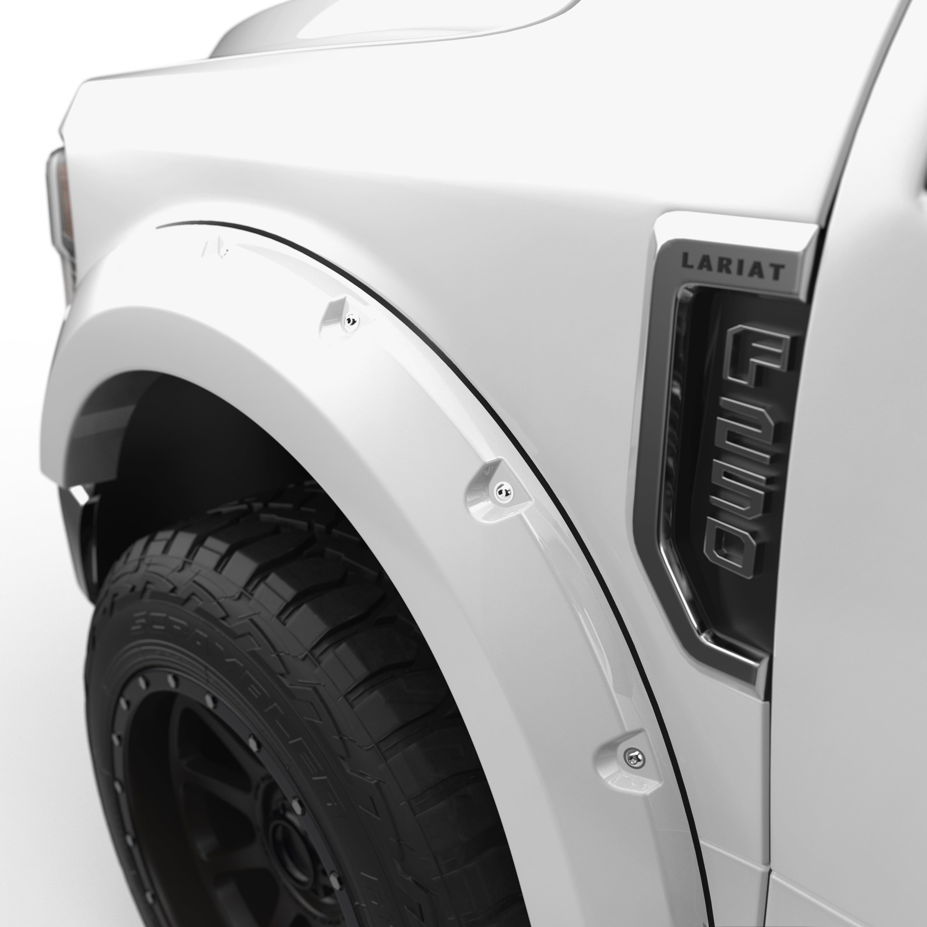 EGR 2017-2022 Ford F250 F350 Super Duty 2 & 4 Door Crew Cab Standard Cab Extended Cab Pickup Traditional Bolt-on look Fender Flares set of 4 Painted to Code Oxford White 793914-Z1